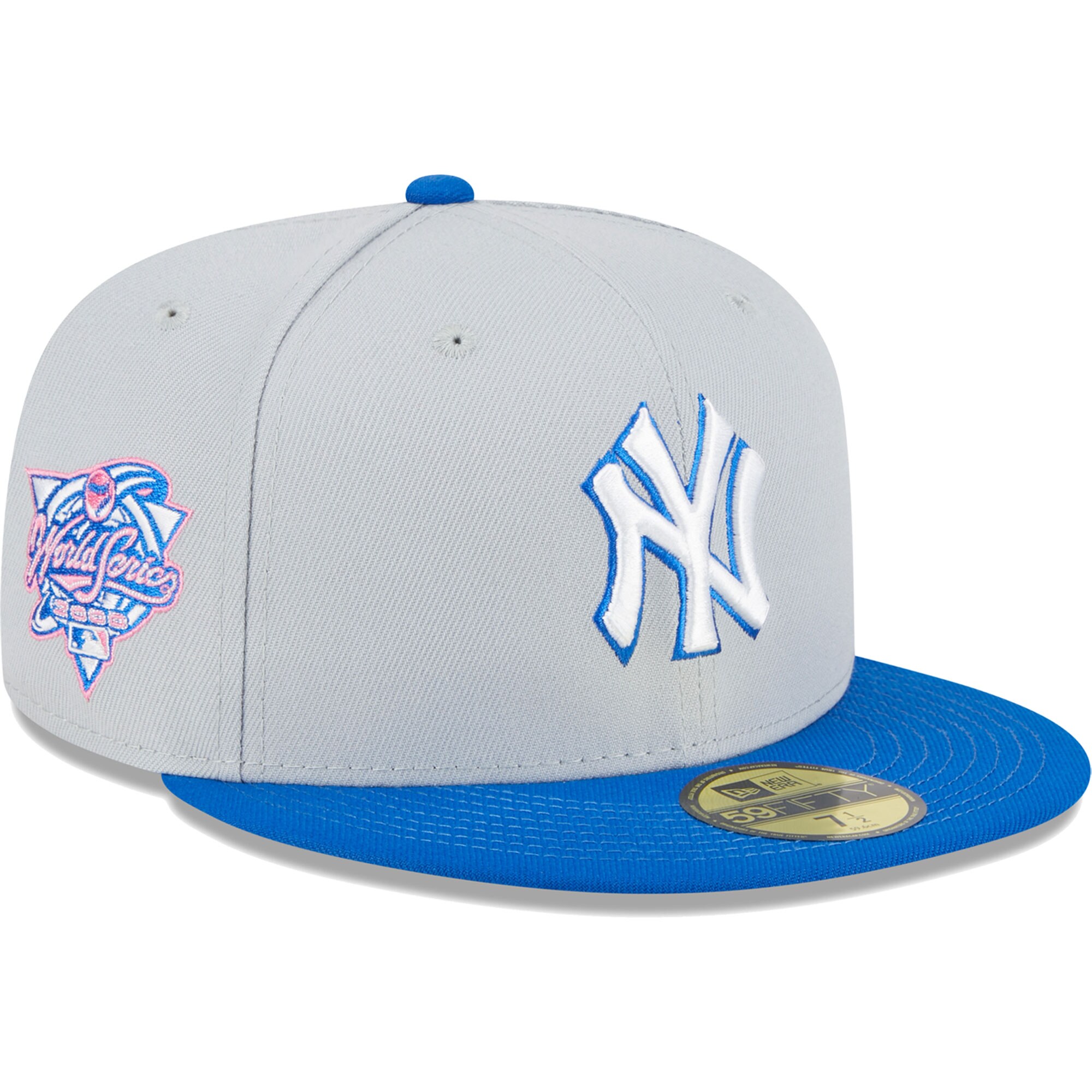 New York Yankees New Era  Dolphin 59FIFTY Fitted Hat - Gray/Blue - PersonalJerseys
