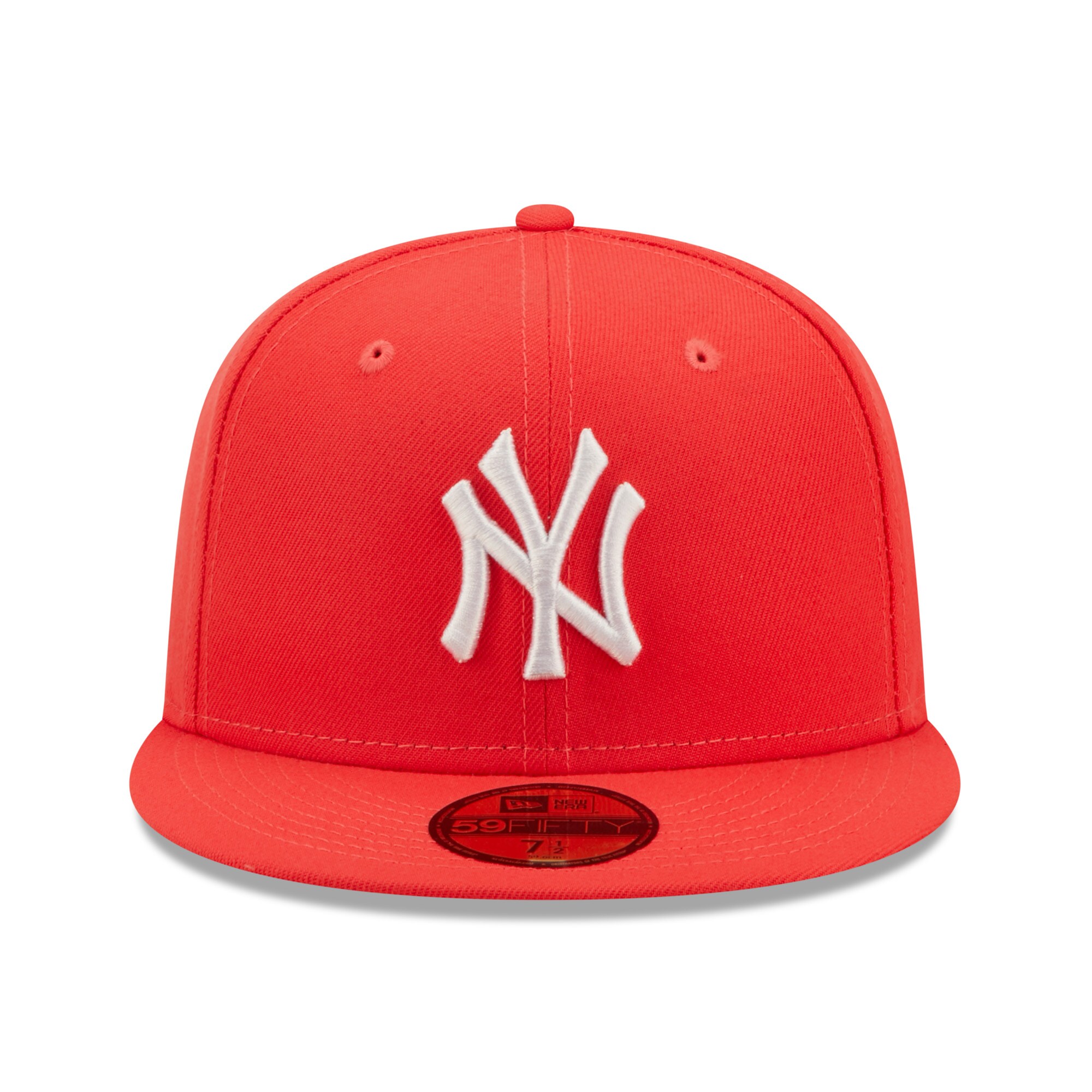 New York Yankees New Era Lava Highlighter Logo 59FIFTY Fitted Hat - Red - PersonalJerseys