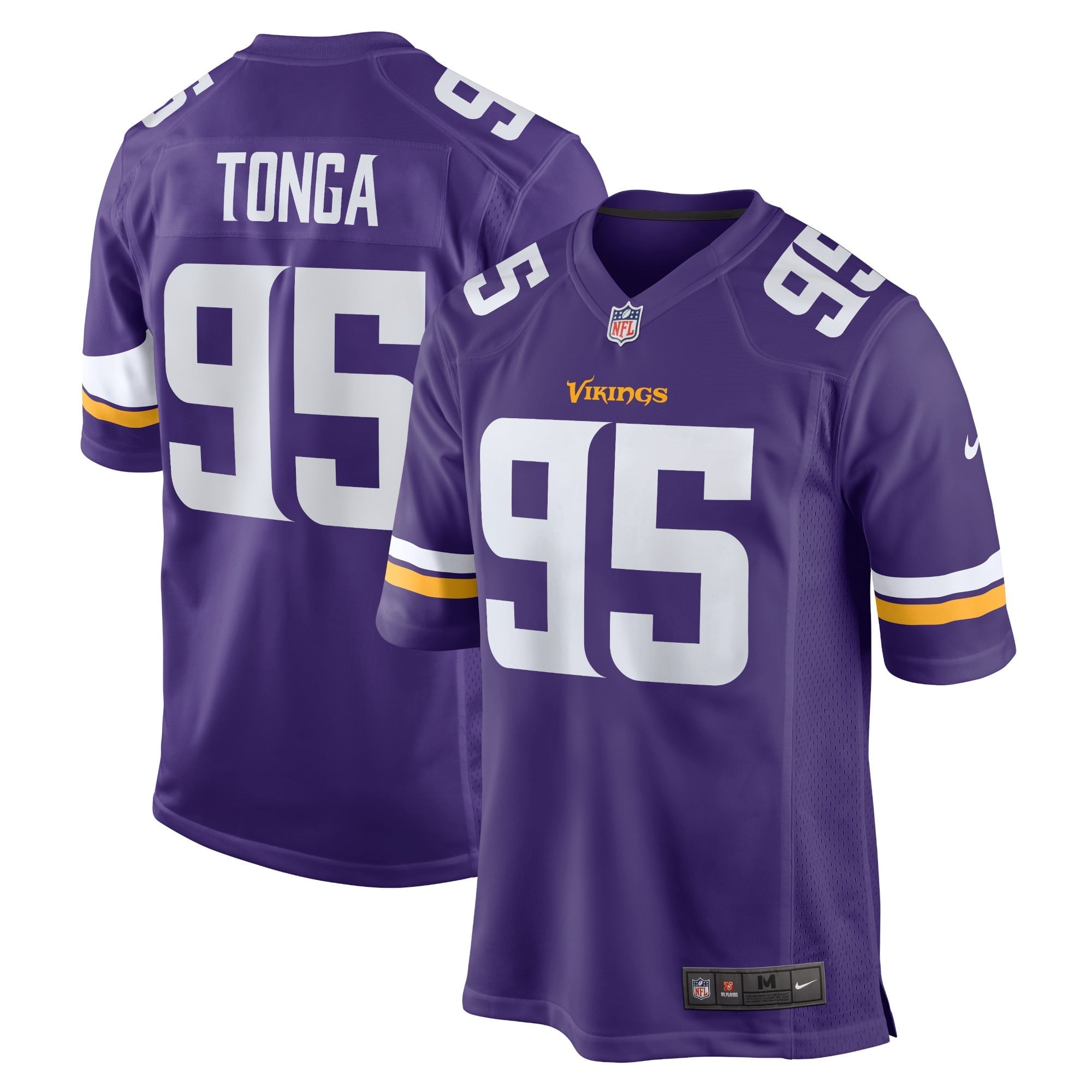Men's Nike Khyiris Tonga Purple Minnesota Vikings Home Game Player Jersey - PersonalJerseys