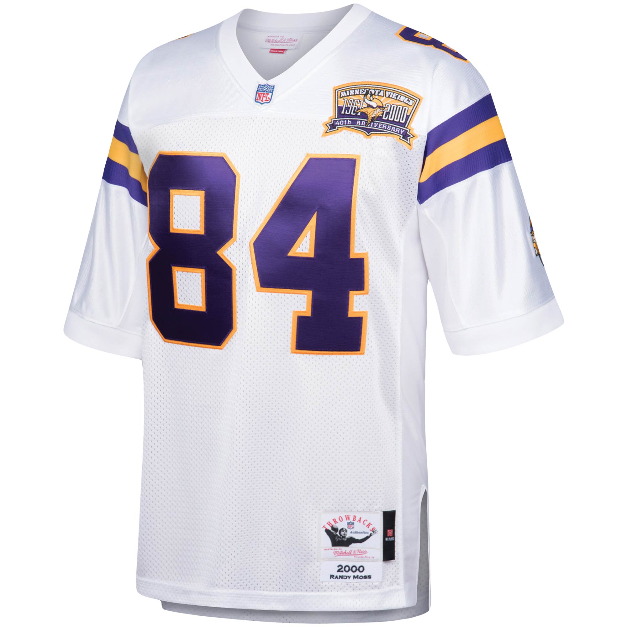 Randy Moss Minnesota Vikings Mitchell & Ness 2000 Authentic Throwback Retired Player Jersey - White - PersonalJerseys