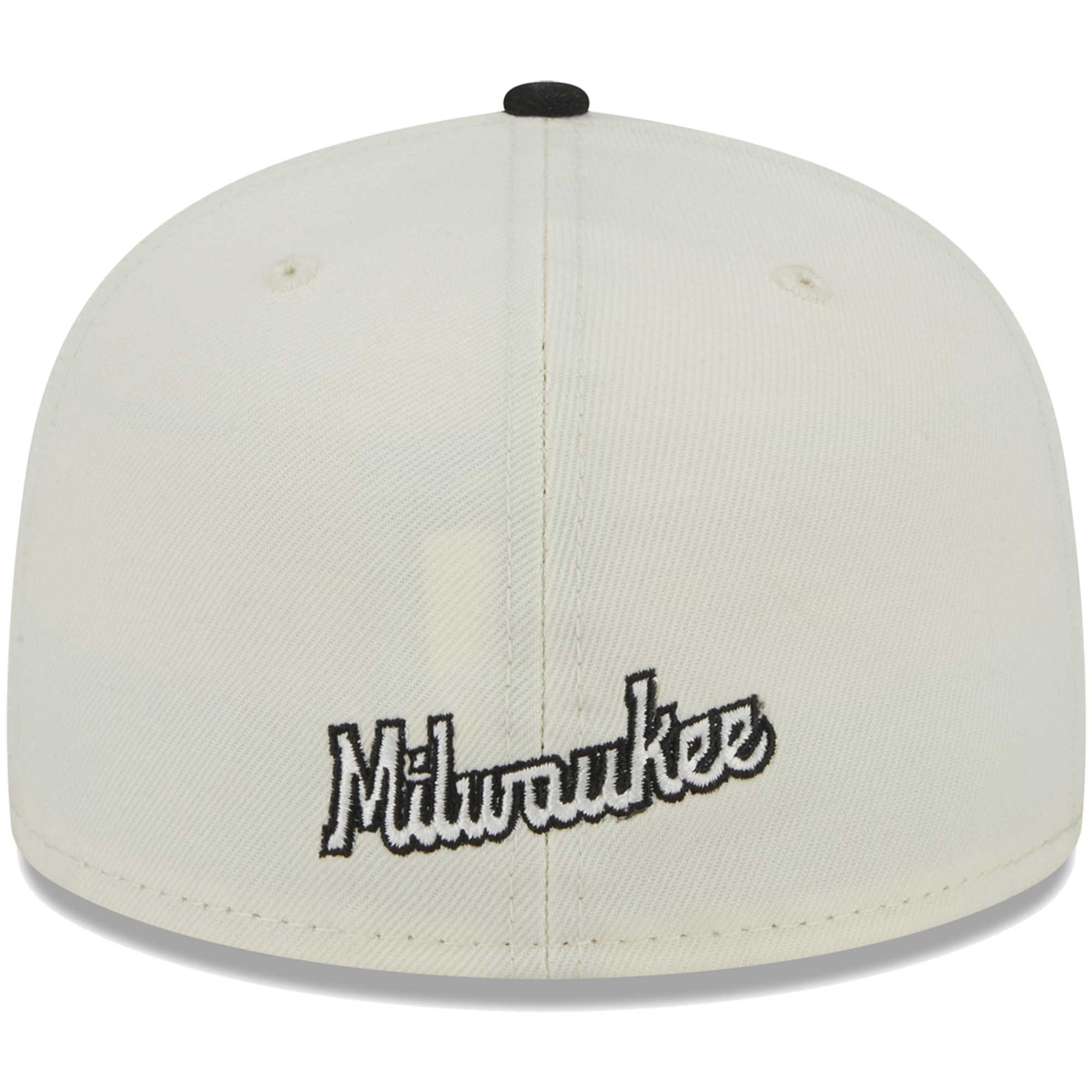 Milwaukee Brewers New Era Chrome 59FIFTY Fitted Hat - Stone/Black - PersonalJerseys
