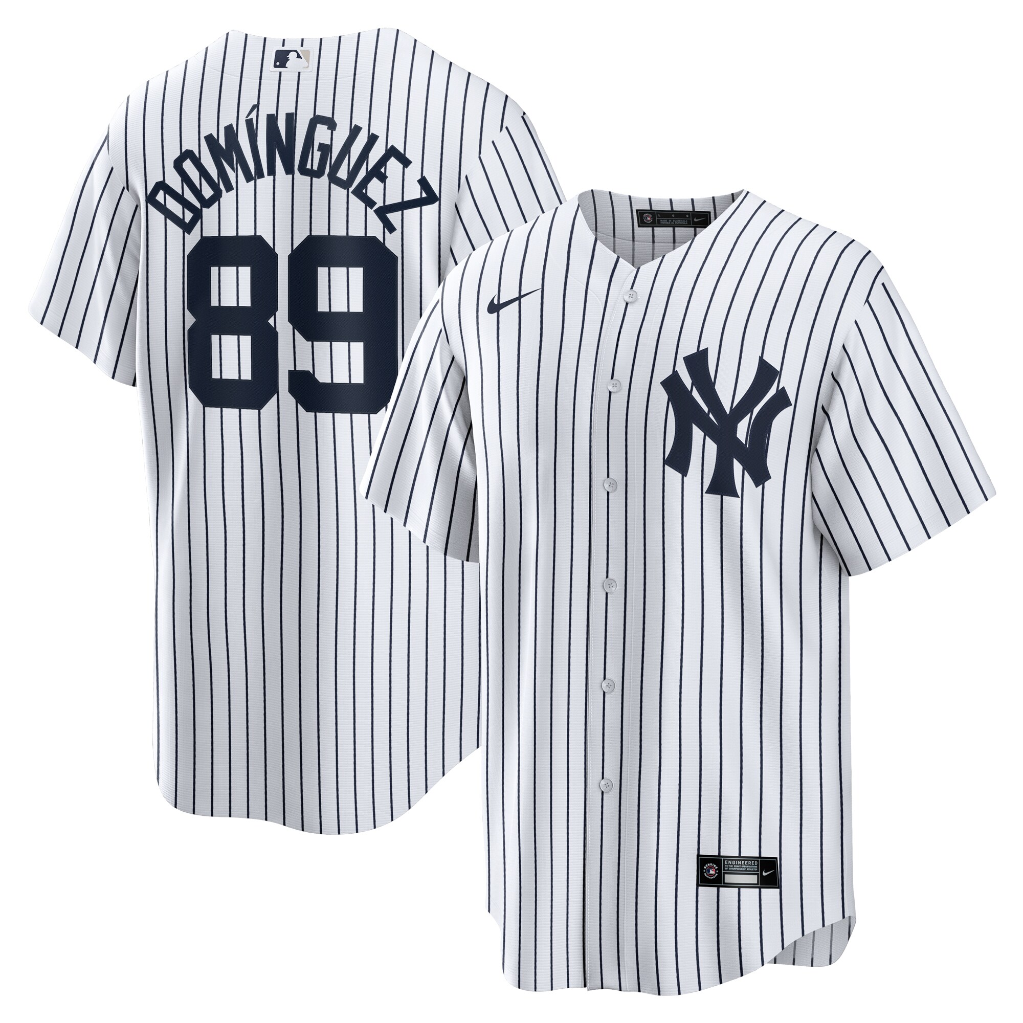 Jasson Dominguez New York Yankees Nike Home Official Replica Player Jersey - White - PersonalJerseys
