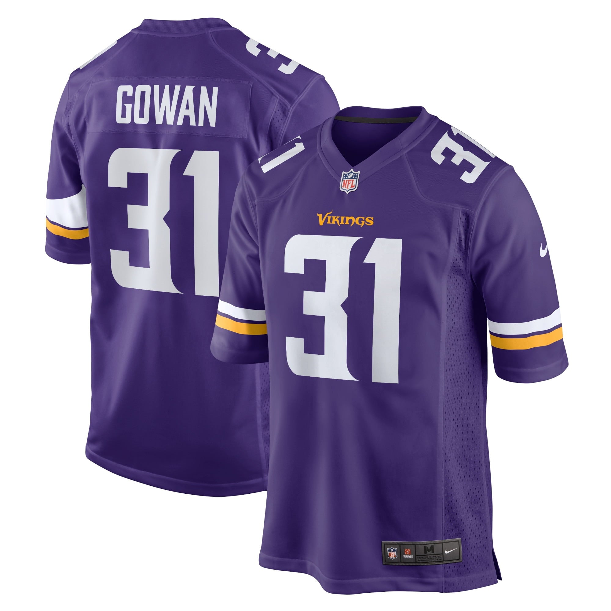 Men's Nike Tay Gowan Purple Minnesota Vikings Home Game Player Jersey - PersonalJerseys