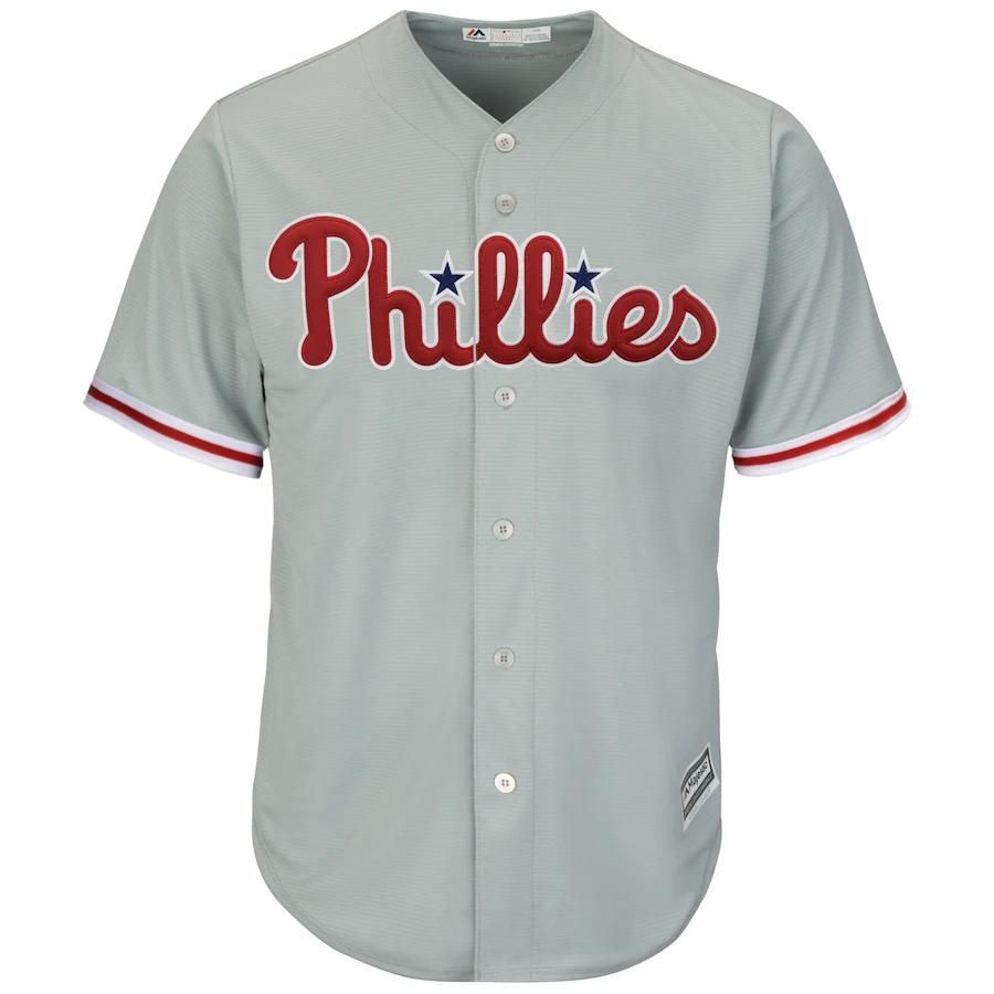 Philadelphia Phillies Majestic Alternate Official Cool Base Team Jersey - Gray - Friend Lounge Store - Shop for All Things Jerseys Sports - PersonalJerseys