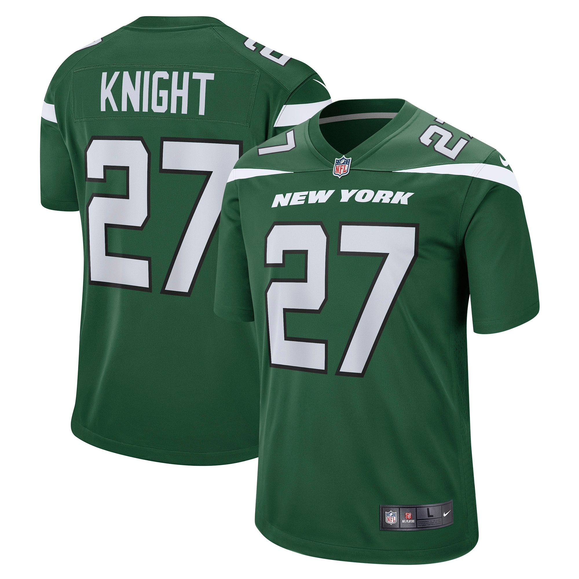 New York Jets Zonovan Knight Gotham Green Game Player Jersey for Youth Women Men - Friend Lounge Store - Shop for All Things Jerseys Sports - PersonalJerseys