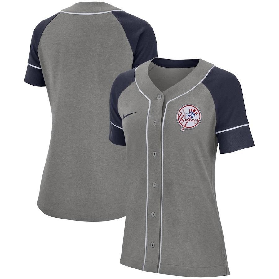 New York Yankees Women's Classic Baseball Jersey - Gray - Friend Lounge Store - Shop for All Things Jerseys Sports - PersonalJerseys