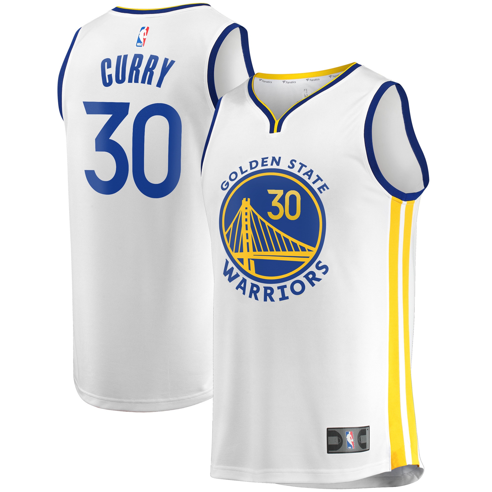Stephen Curry Golden State Warriors Fanatics Branded Youth 2022/23 Fast Break Replica Player Jersey - Association Edition - White - PersonalJerseys