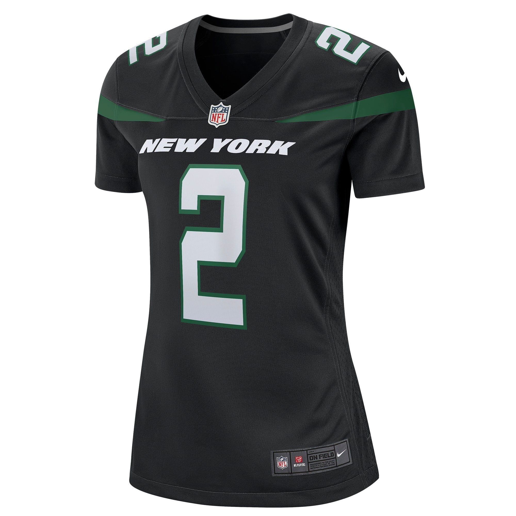 Women's Nike Zach Wilson Stealth Black New York Jets Game Jersey - PersonalJerseys
