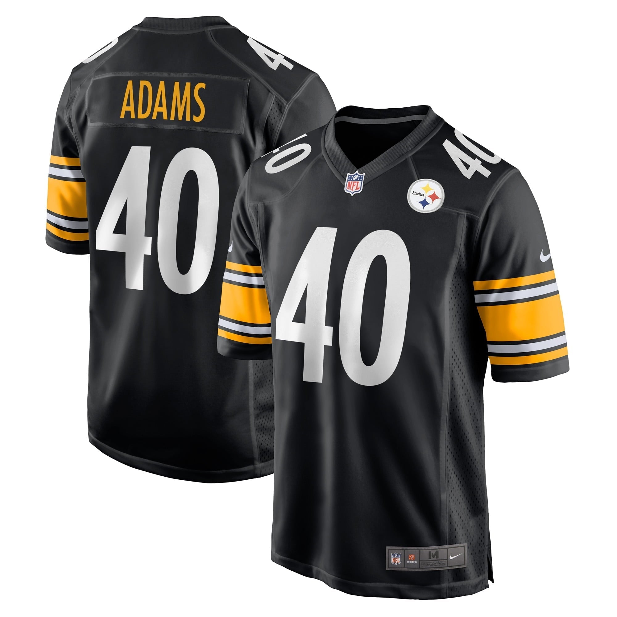 Men's Nike Andrew Adams Black Pittsburgh Steelers Game Player Jersey - PersonalJerseys