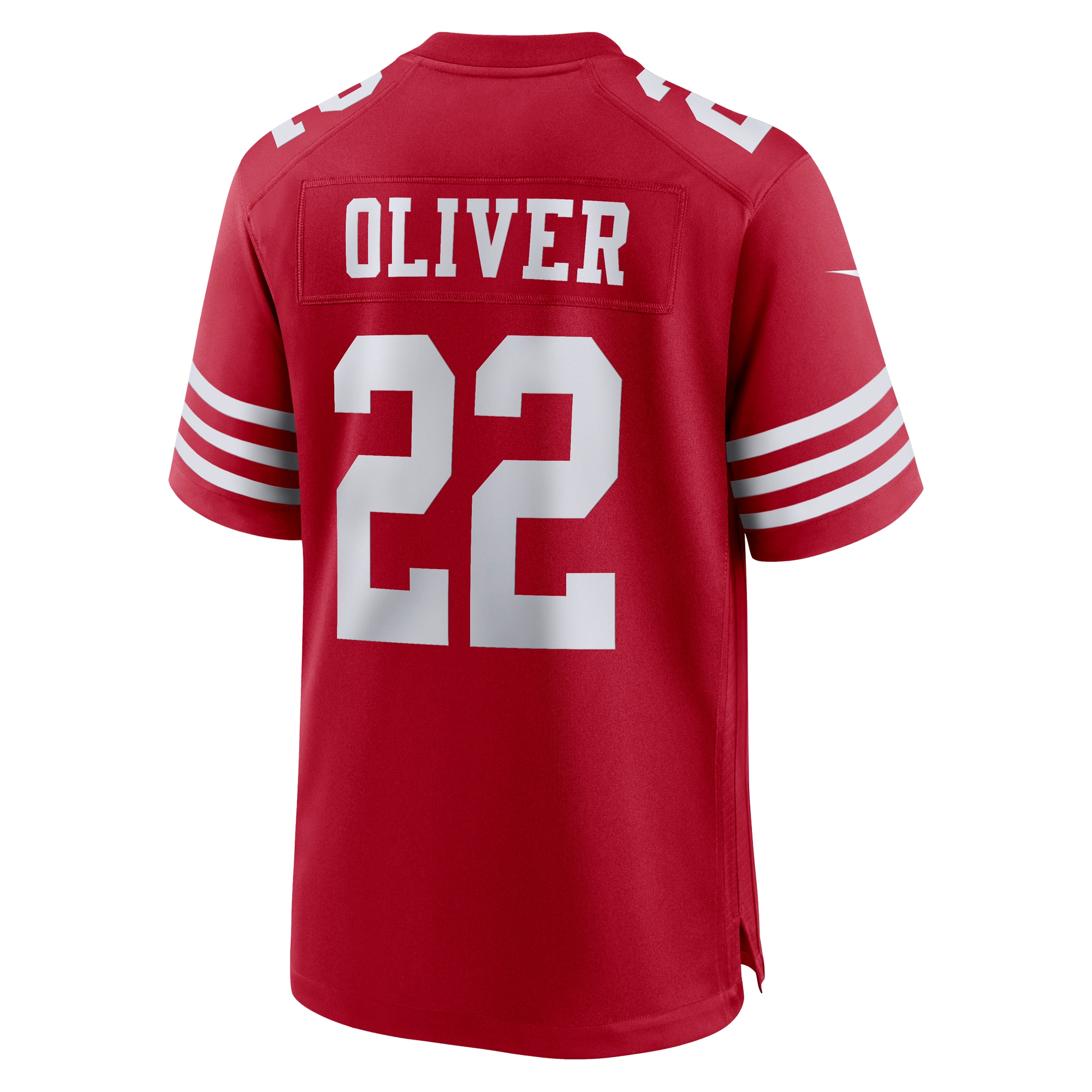 San Francisco 49ers Isaiah Oliver Scarlet Game Player Jersey for Youth Women Men - Friend Lounge Store - Shop for All Things Jerseys Sports - PersonalJerseys