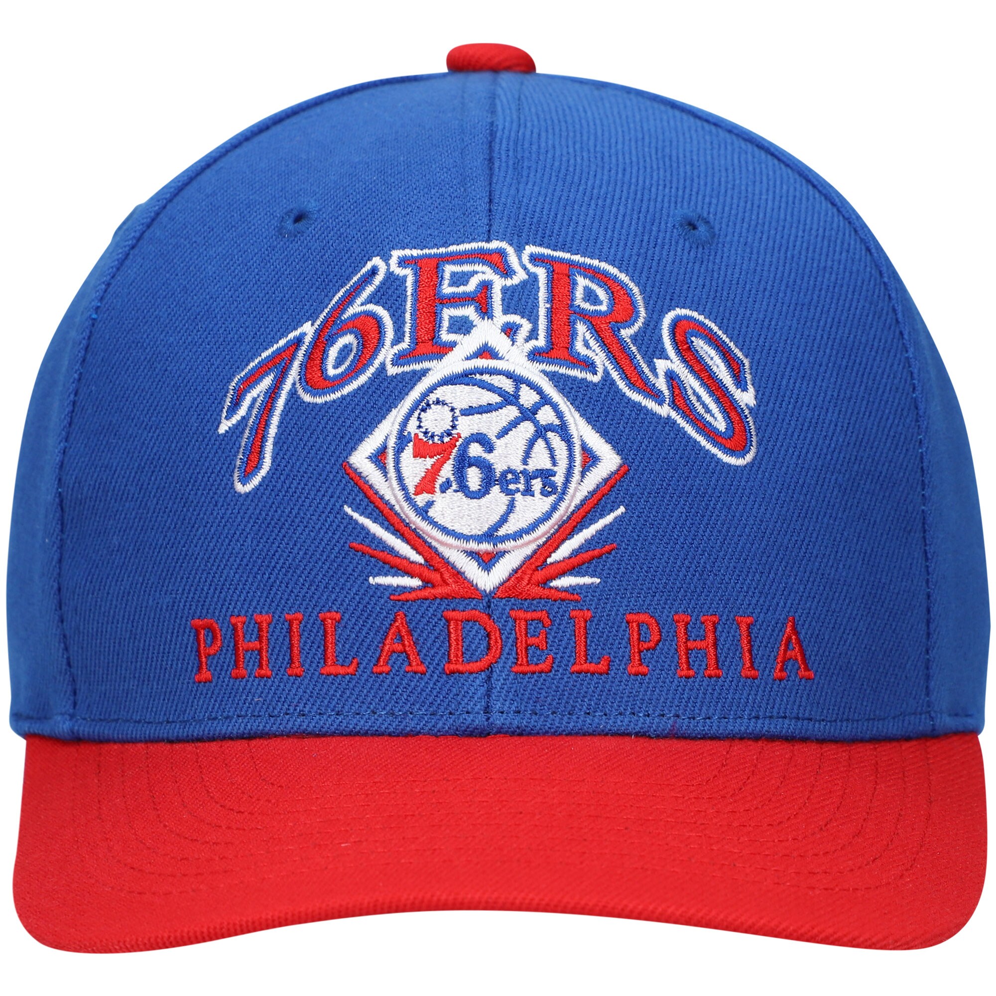 Philadelphia 76ers Mitchell & Ness x Lids All Pro Classic Snapback Hat - Royal/Red - PersonalJerseys