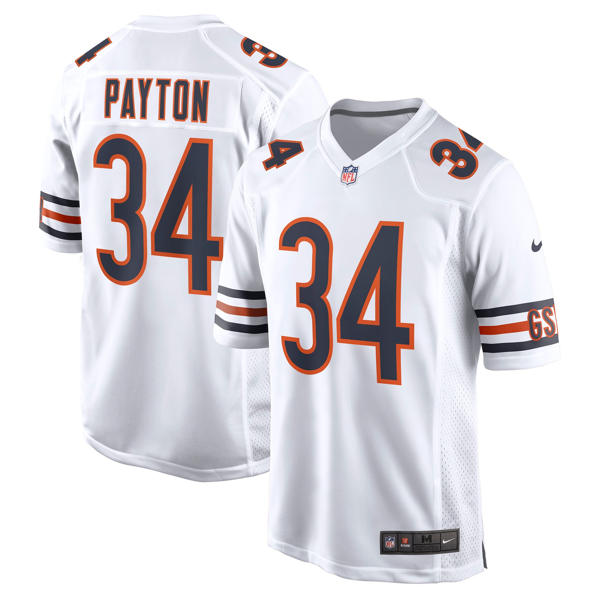 Walter Payton Chicago Bears Nike Retired Player Away Game Jersey - White - PersonalJerseys