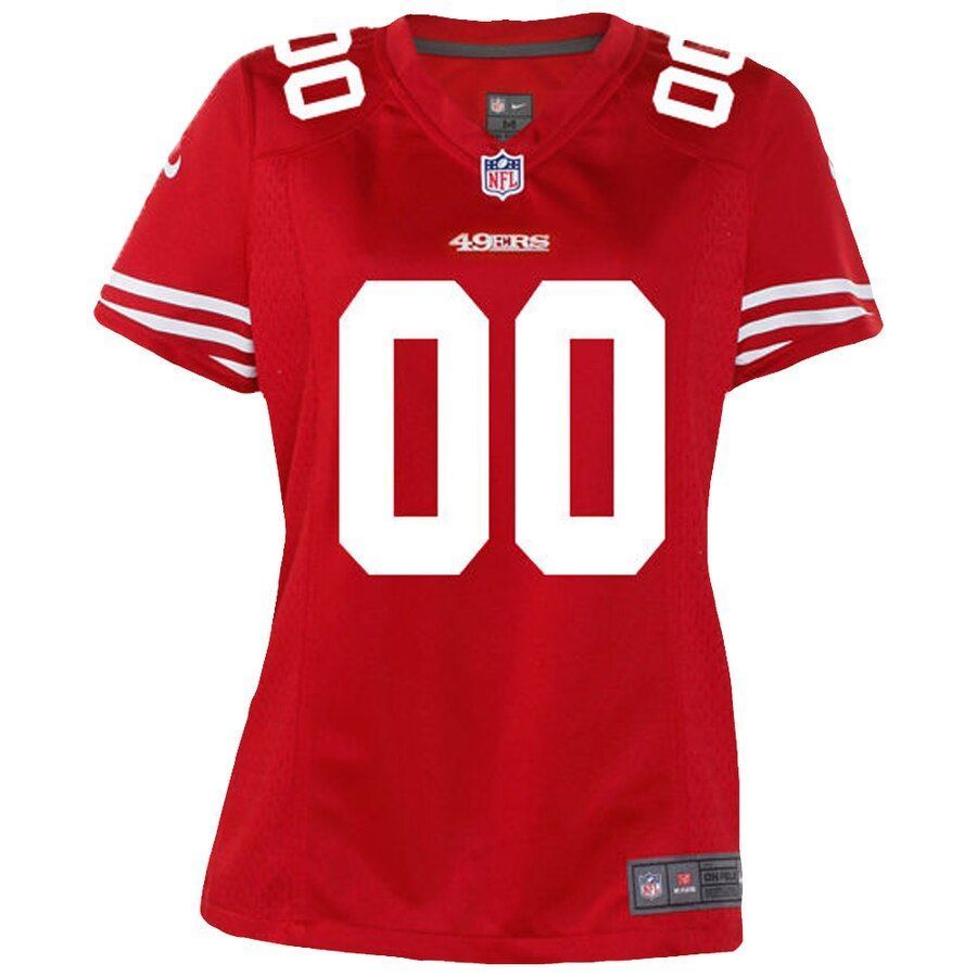 San Francisco 49ers Women's Custom Game Jersey - Scarlet - Friend Lounge Store - Shop for All Things Jerseys Sports - PersonalJerseys