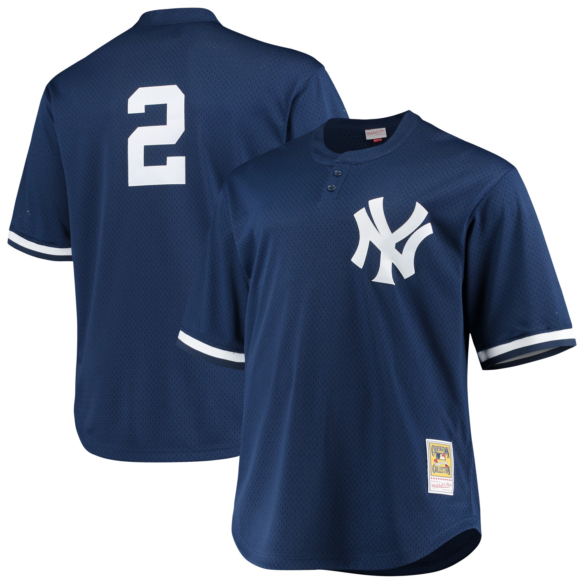 Derek Jeter New York Yankees Mitchell & Ness Big & Tall Batting Practice Replica Player Jersey - Navy - PersonalJerseys