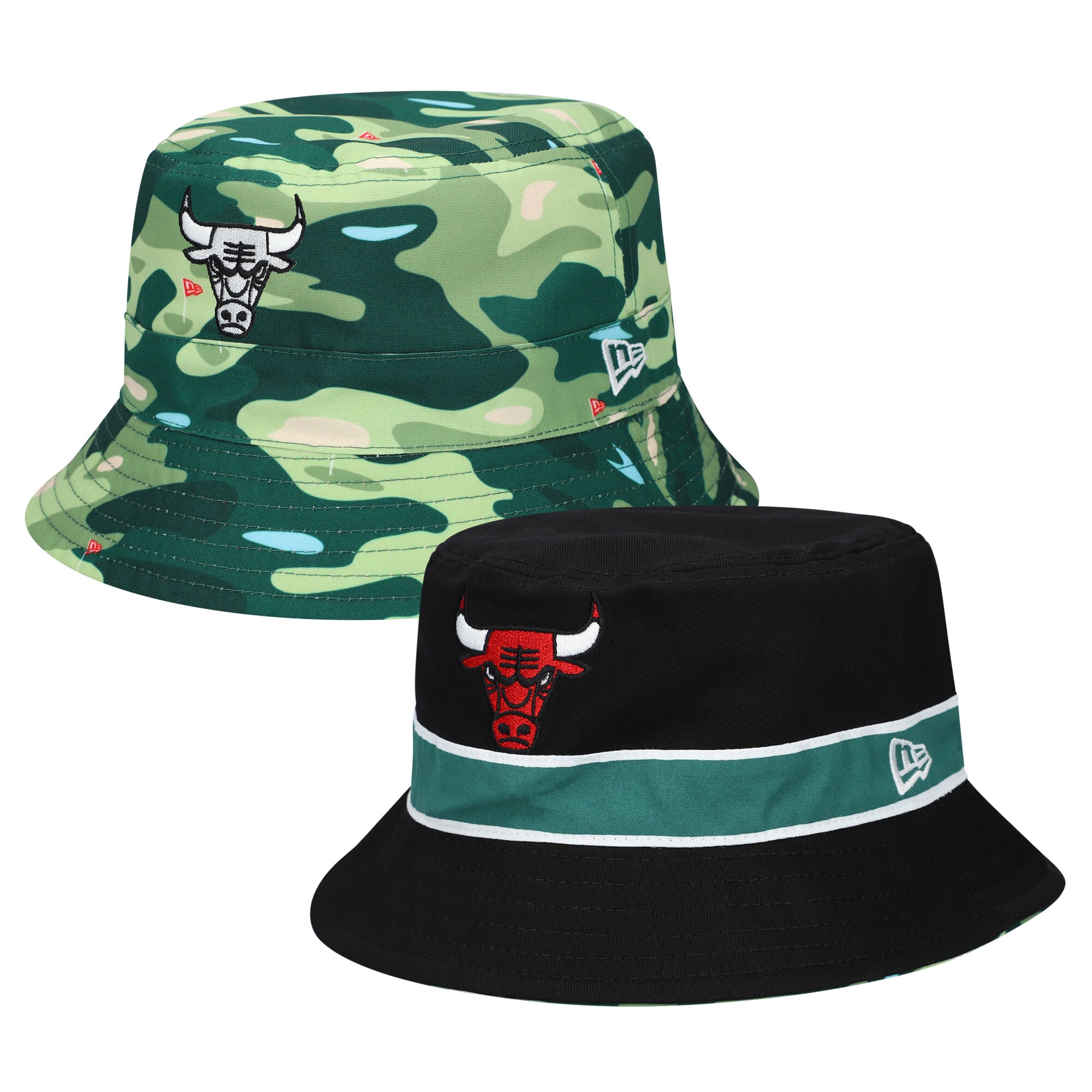 Chicago Bulls New Era Reversible Bucket Hat - Black - PersonalJerseys