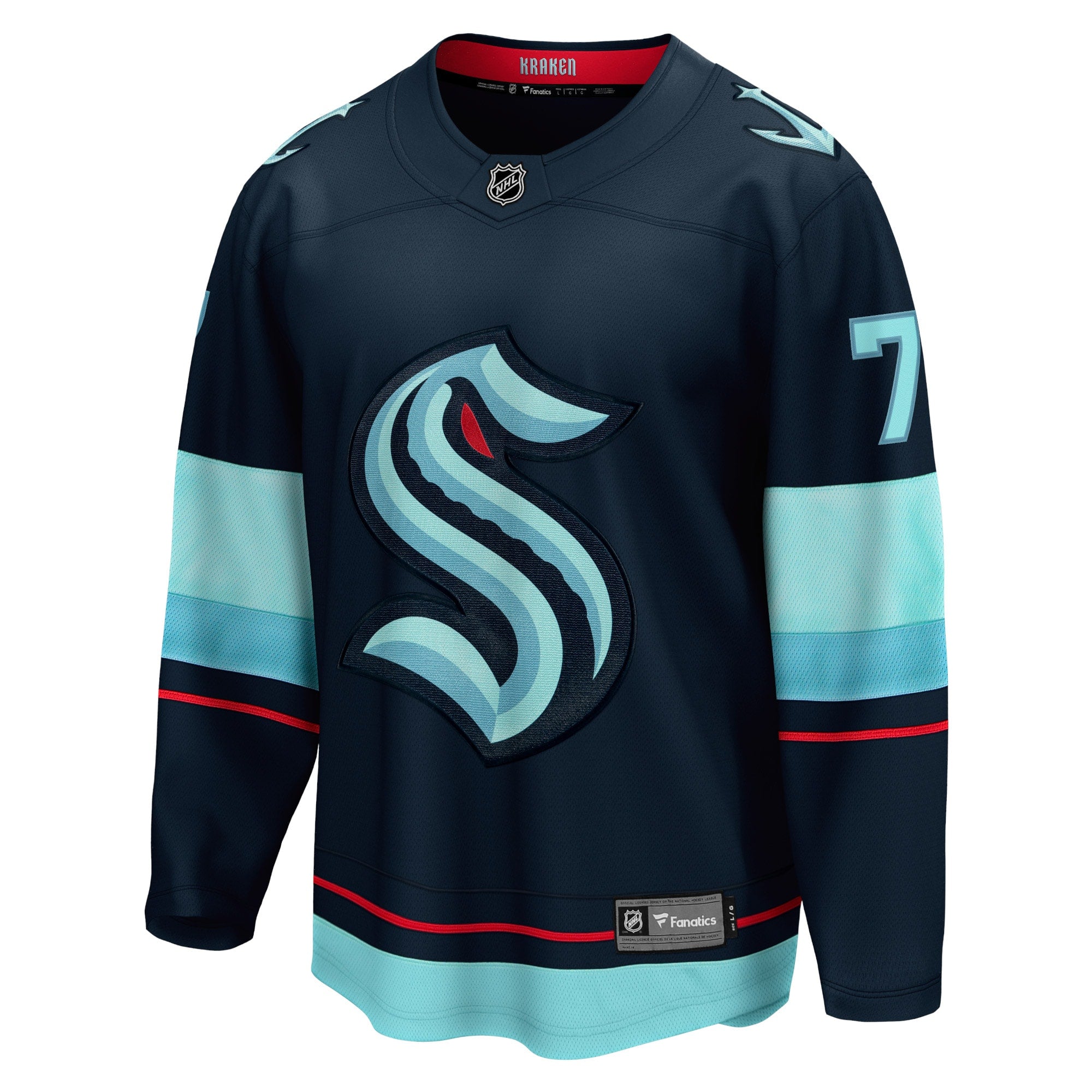 Men's Fanatics Branded Jordans Eberle Deep Sea Blue Seattle Kraken Home Premier Breakaway Player Jersey - PersonalJerseys
