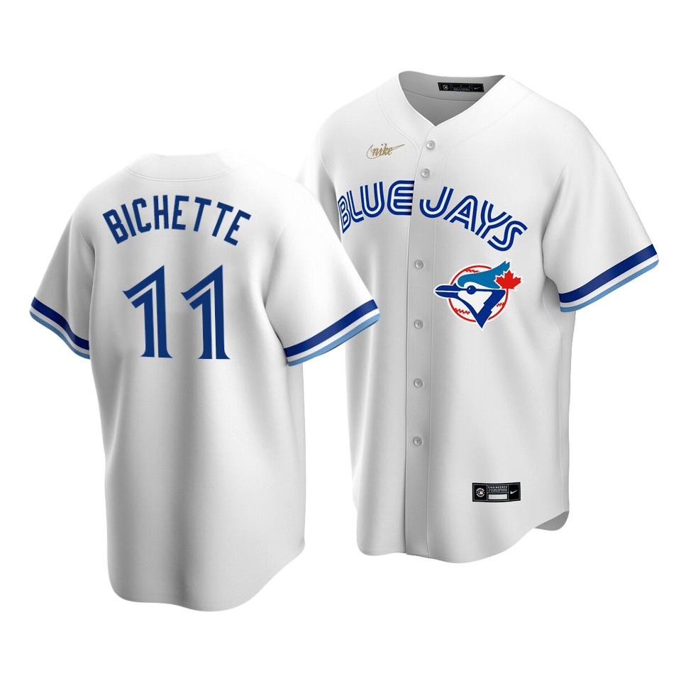 Men's Toronto Blue Jays Bo Bichette #11 Cooperstown Collection White Home Jersey - Friend Lounge Store - Shop for All Things Jerseys Sports - PersonalJerseys