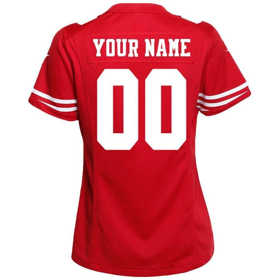 San Francisco 49ers Women's Custom Game Jersey - Scarlet - Friend Lounge Store - Shop for All Things Jerseys Sports - PersonalJerseys
