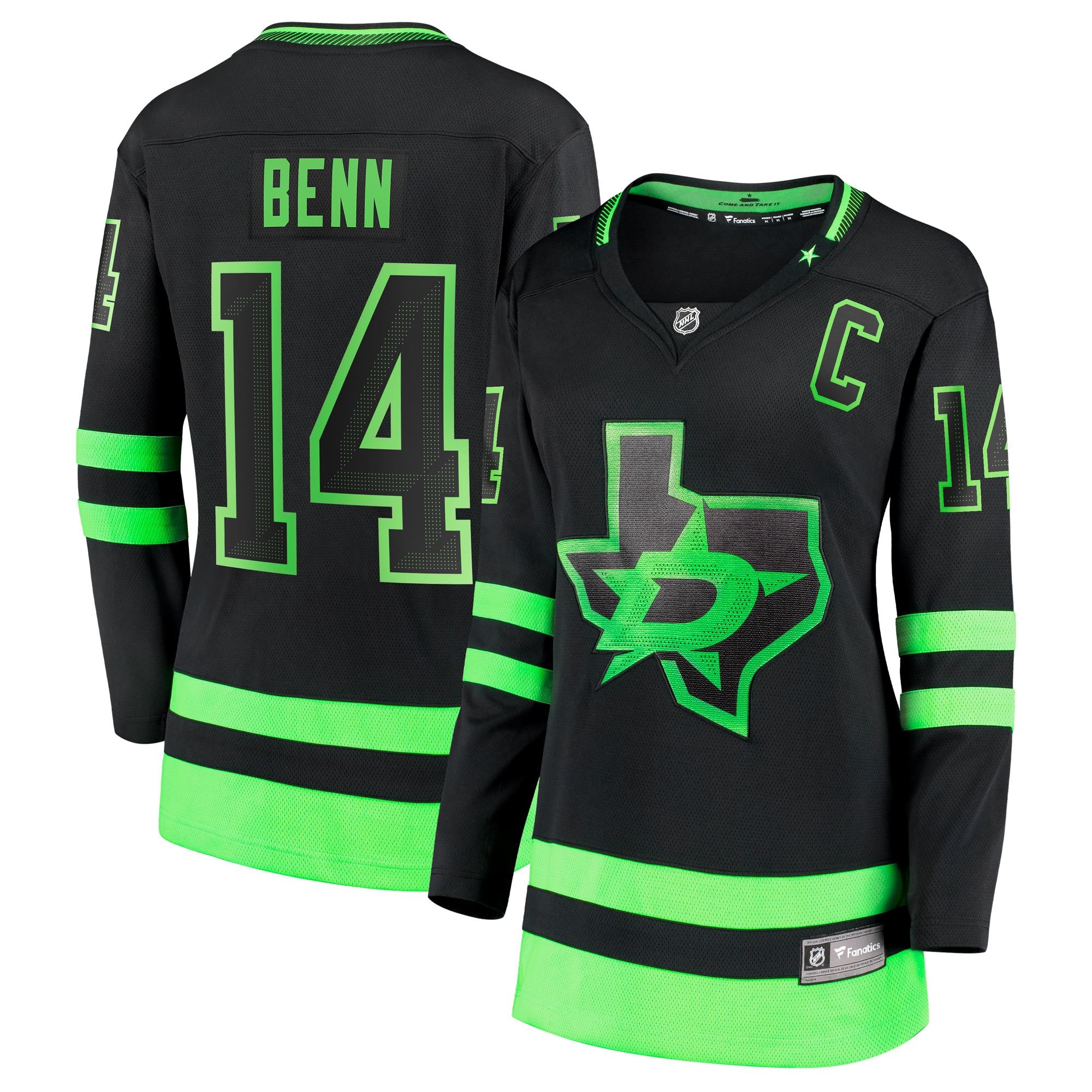 Jamie Benn Dallas Stars Fanatics Branded Women's 2020/21 Alternate Premier Breakaway Player Jersey - Black - PersonalJerseys