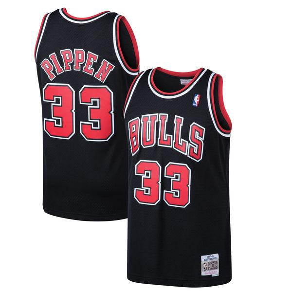 Men's Chicago Bulls Scottie Pippen Mitchell & Ness Black 1997-98 Hardwood Classics Swingman Jersey - Sports Wear Jersey - PersonalJerseys