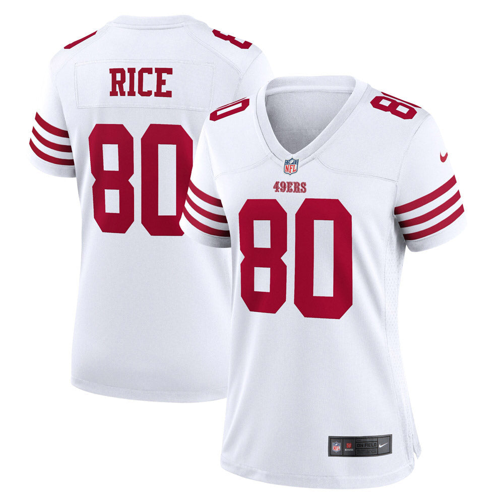Women's San Francisco 49ers Jerry Rice Retired Player Game Jersey White - PersonalJerseys