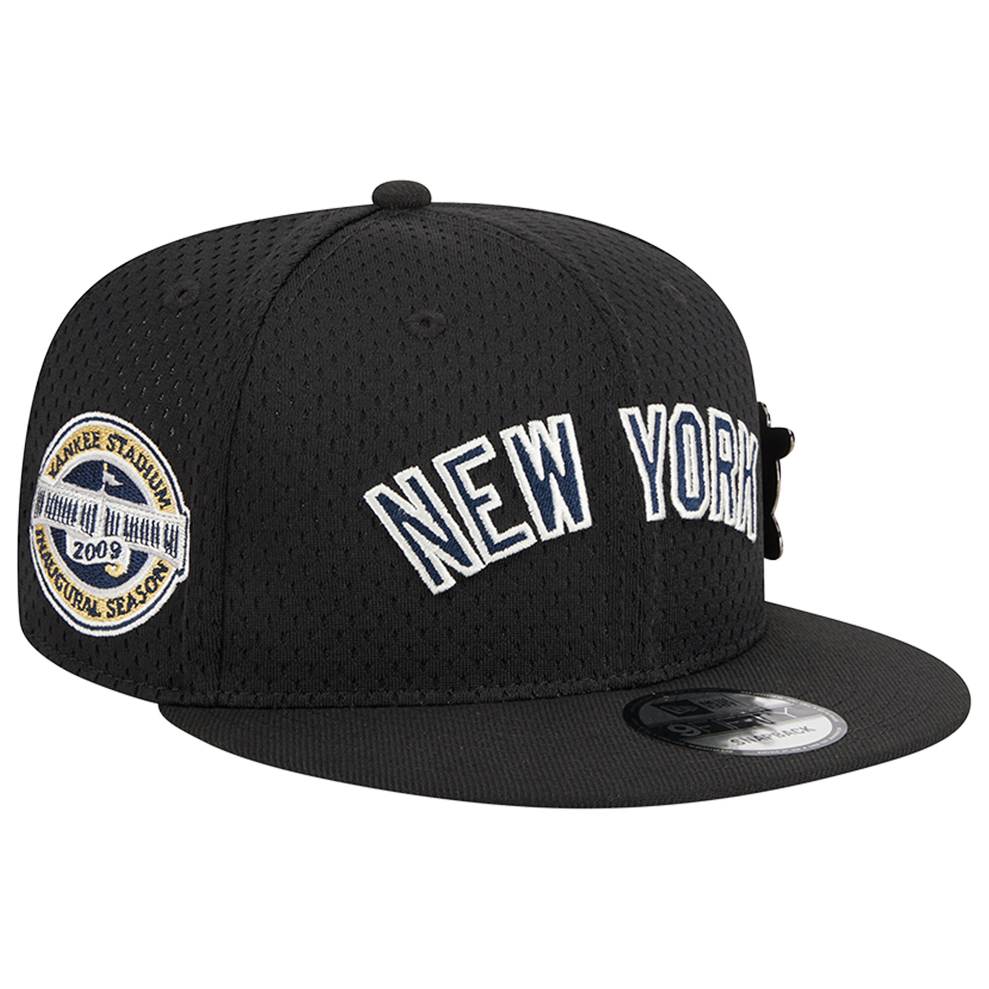 New York Yankees New Era Post Up Pin 9FIFTY Snapback Hat - Black - PersonalJerseys