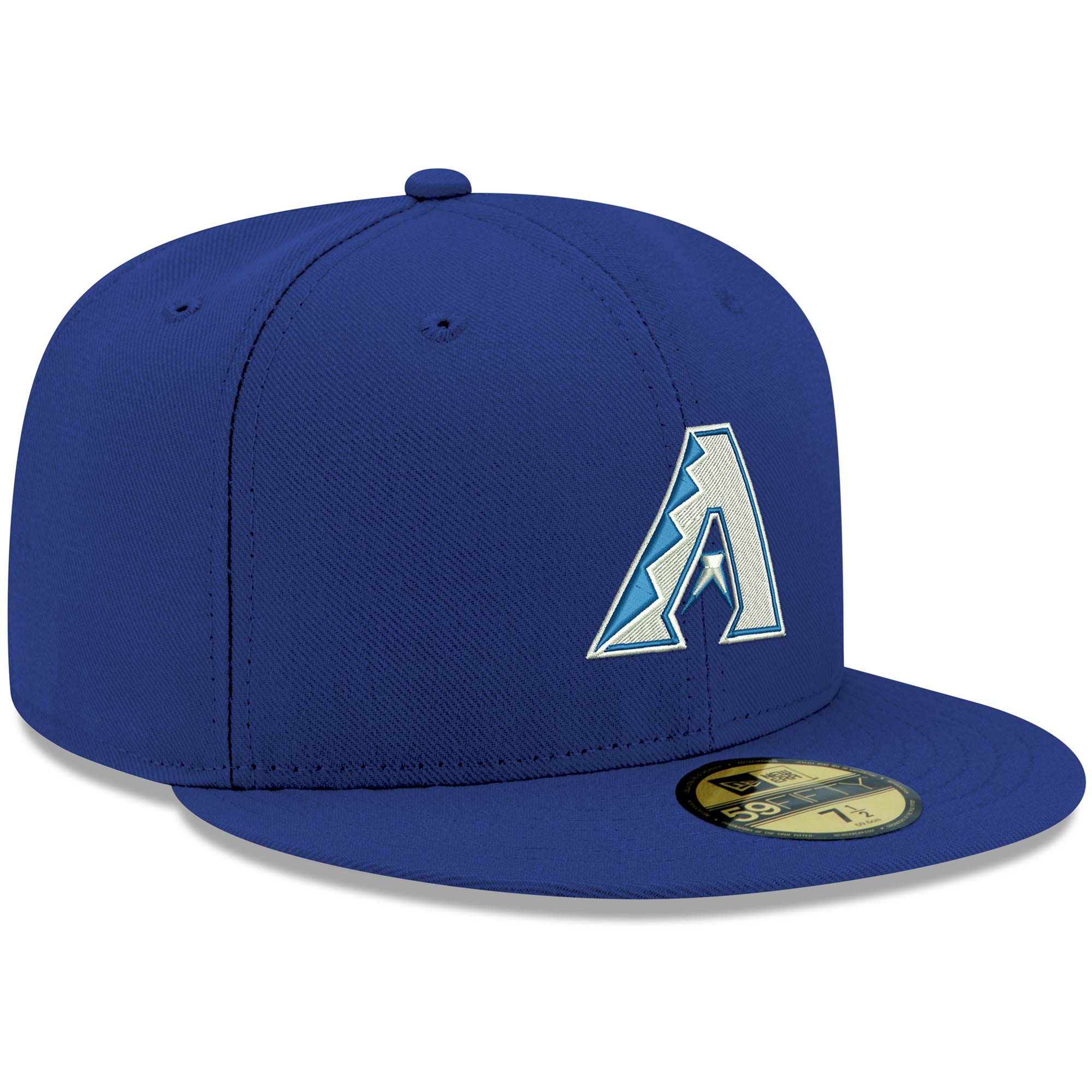 Arizona Diamondbacks New Era White Logo 59FIFTY Fitted Hat - Royal - PersonalJerseys