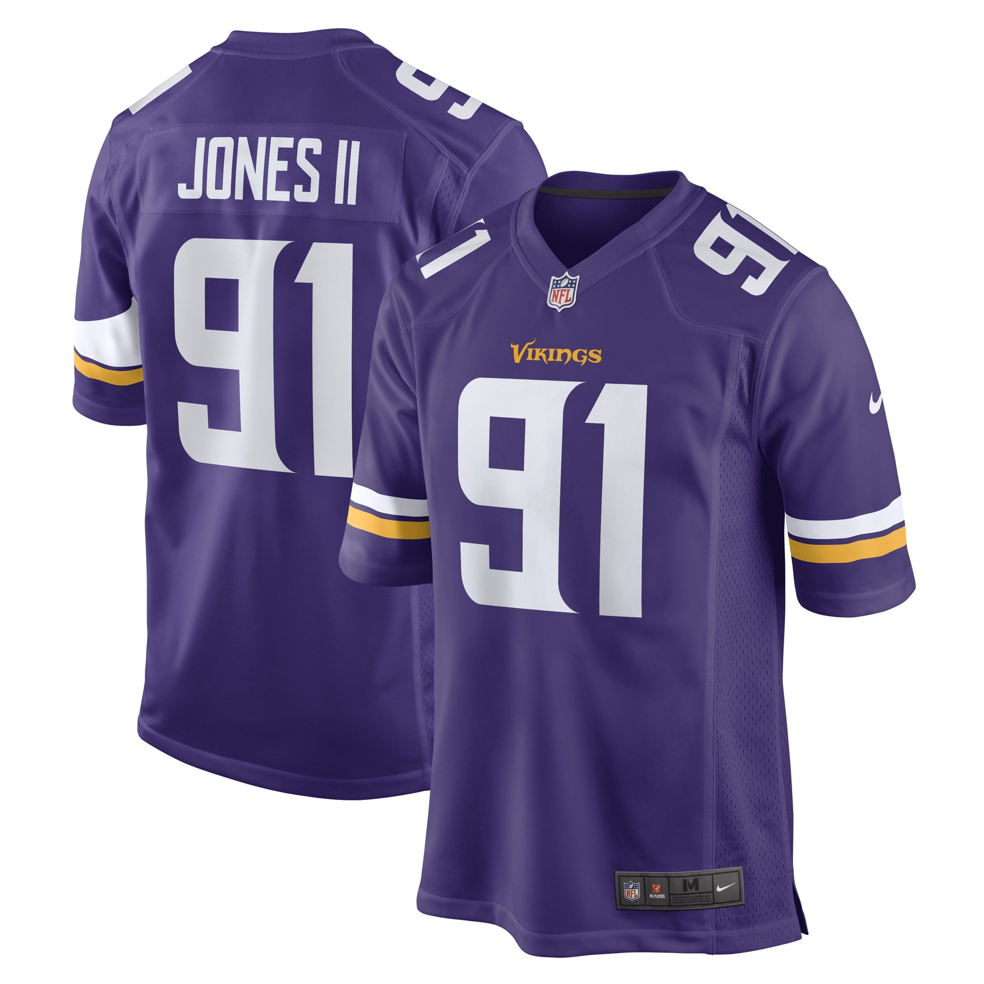 Men's Nike Patrick Jones II Purple Minnesota Vikings Team Game Player Jersey - PersonalJerseys