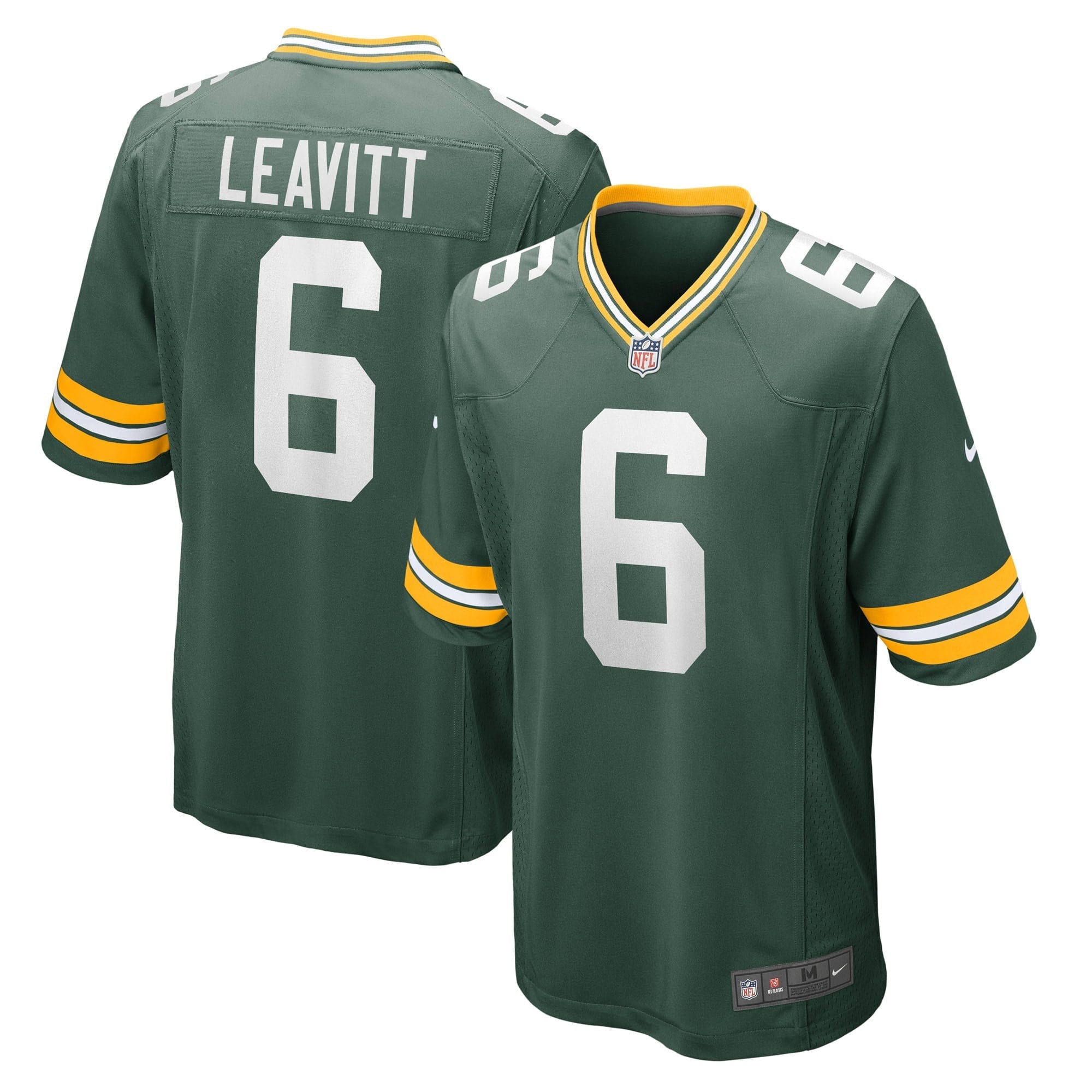 Men's Nike Dallin Leavitt Green Green Bay Packers Game Player Jersey - PersonalJerseys