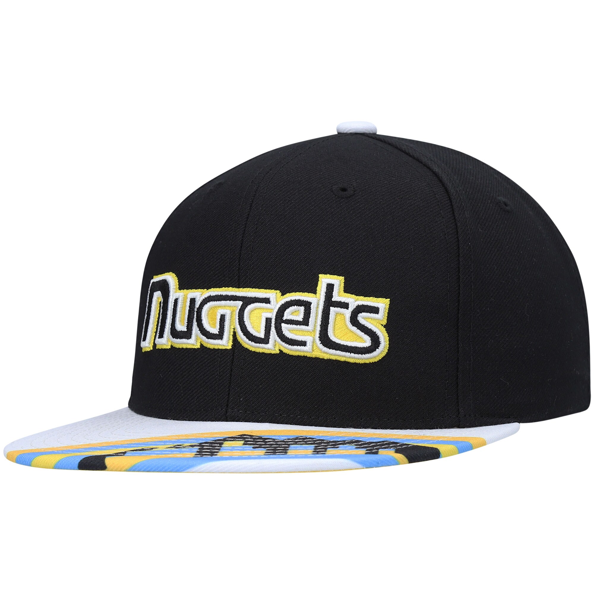 Denver Nuggets Mitchell & Ness x Lids Hardwood Classics Reload 3.0 Snapback Hat - Black/Gold - PersonalJerseys