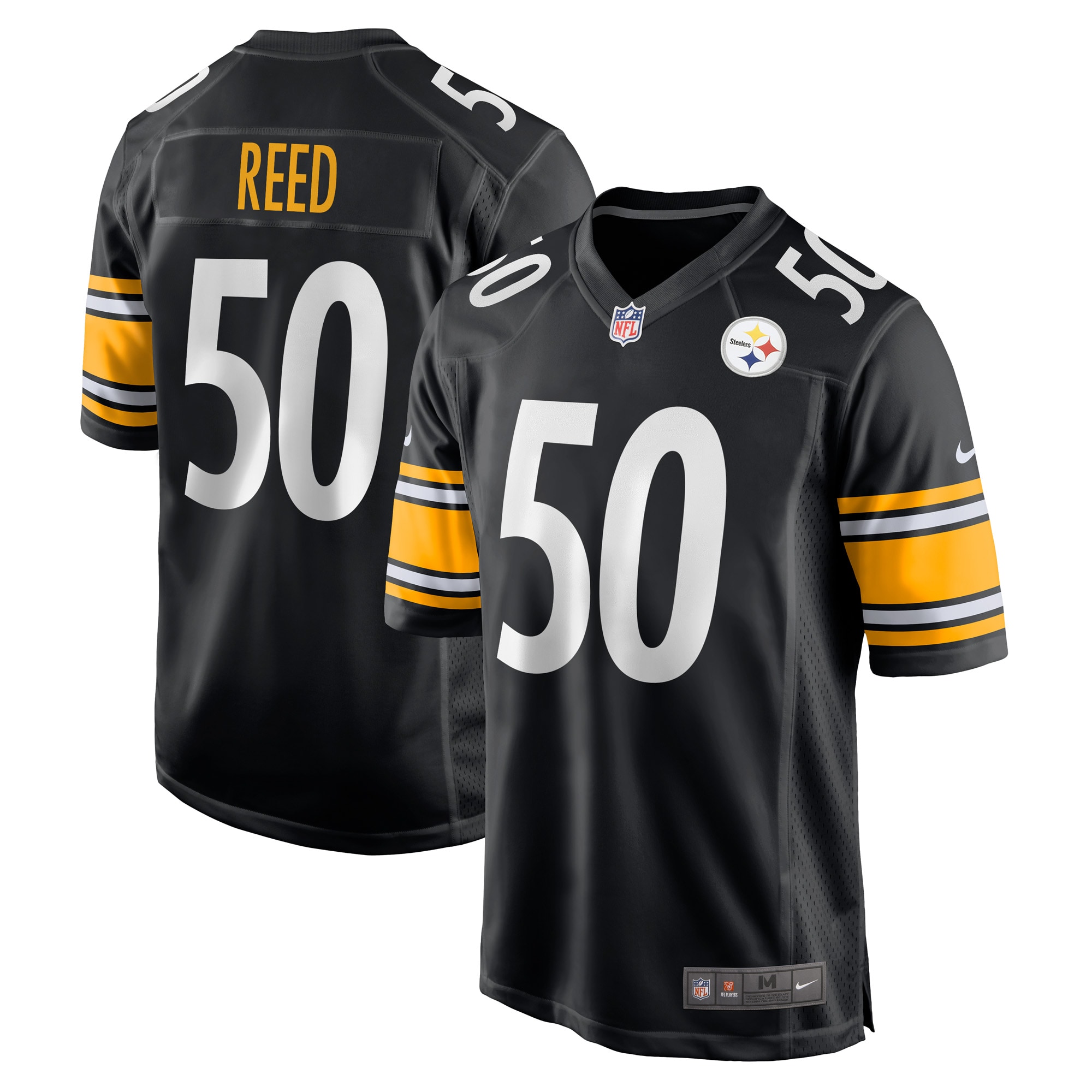 Malik Reed Pittsburgh Steelers Nike Game Player Jersey - Black - PersonalJerseys