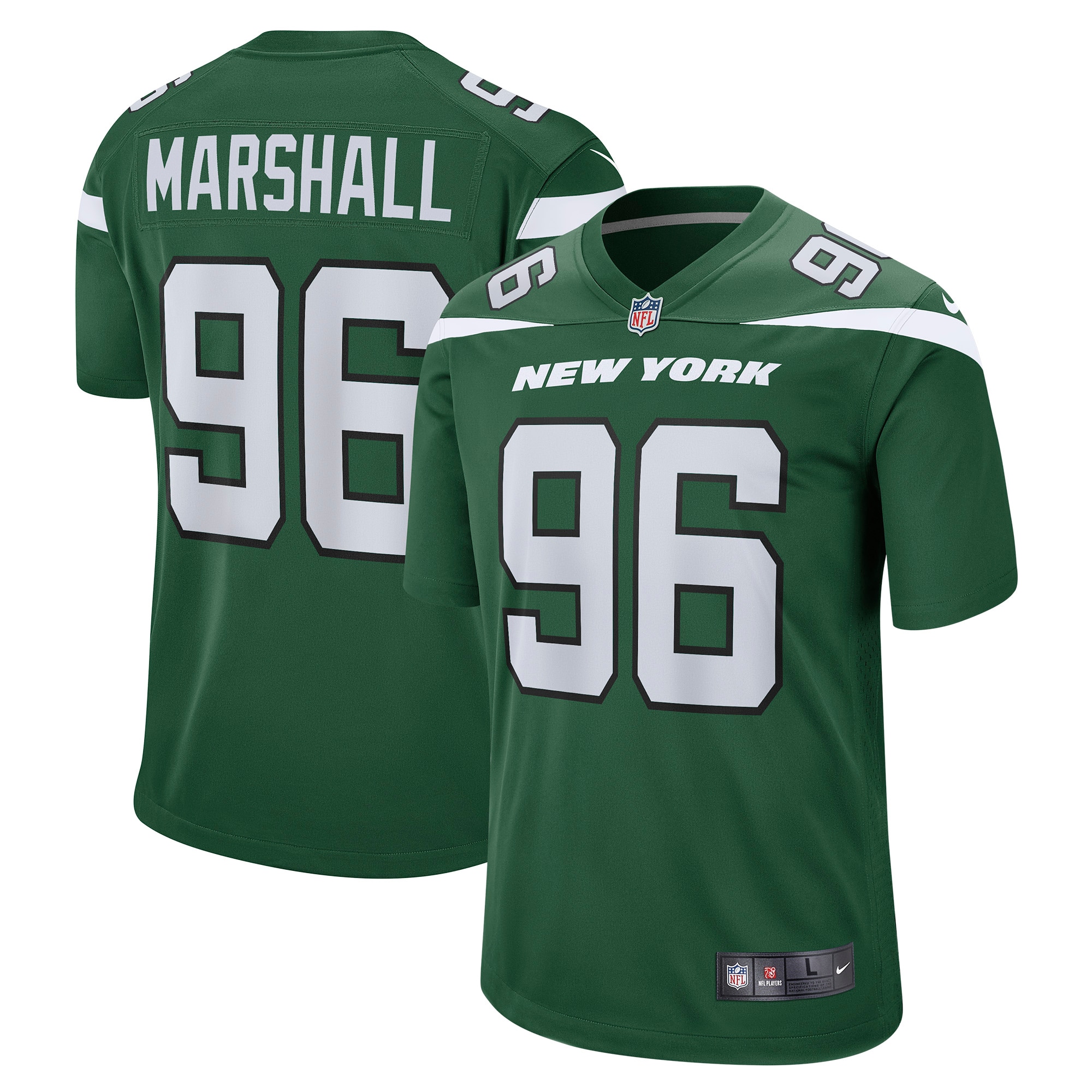 Jonathan Marshall New York Jets Nike Game Jersey - Gotham Green - PersonalJerseys