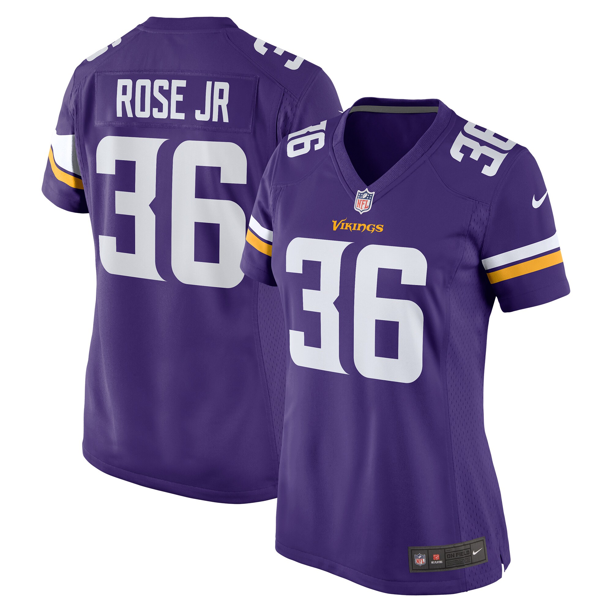 A.J. Rose Jr. Minnesota Vikings Nike Women's Game Player Jersey - Purple - PersonalJerseys