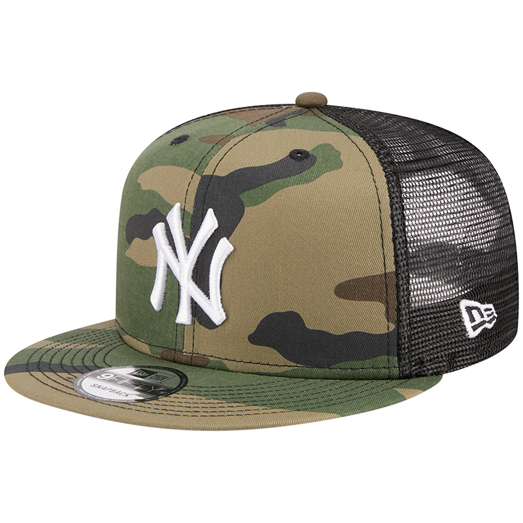 New York Yankees New Era Woodland Camo Trucker 9FIFTY Snapback Hat - Camo - PersonalJerseys