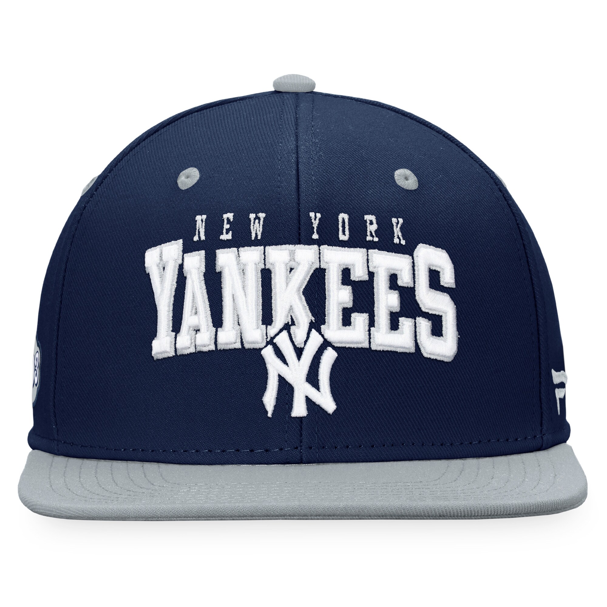 New York Yankees Fanatics Branded Iconic Lock Up Snapback Hat - Navy/Gray - PersonalJerseys