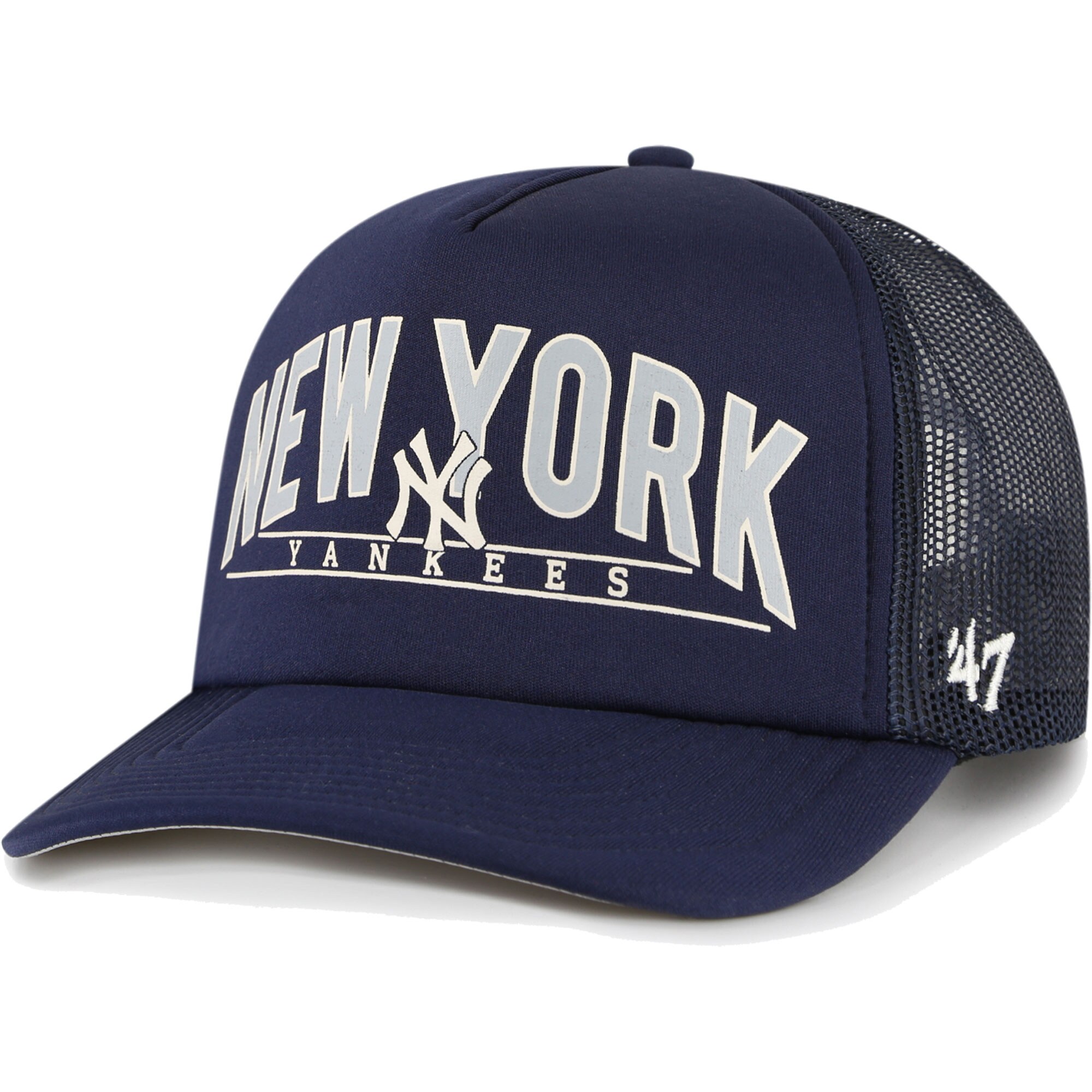 New York Yankees '47 Backhaul Foam Trucker Snapback Hat - Navy - PersonalJerseys