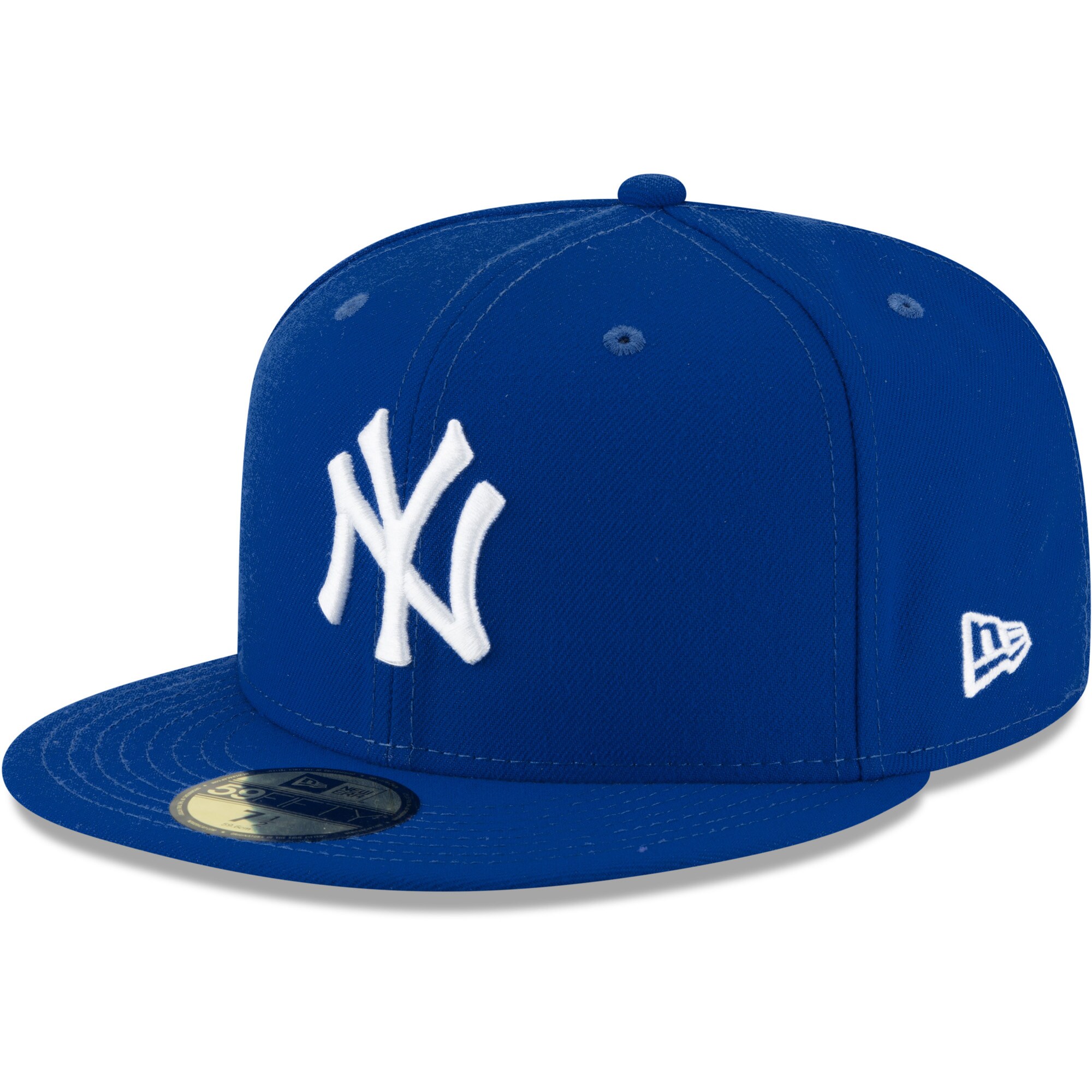New York Yankees New Era White Logo 59FIFTY Fitted Hat - Royal - PersonalJerseys