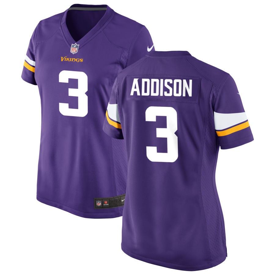Women's Minnesota Vikings Jordan Addison Game Jersey - Purple - PersonalJerseys