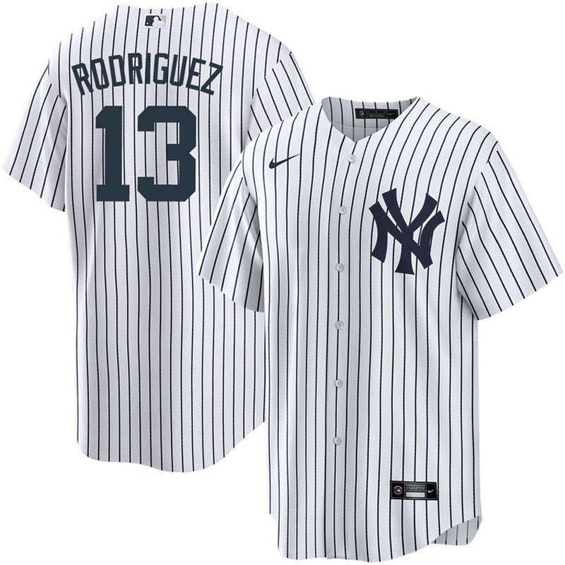 Men's New York Yankees Alex Rodriguez Player Name Replica Home Jersey - White - PersonalJerseys