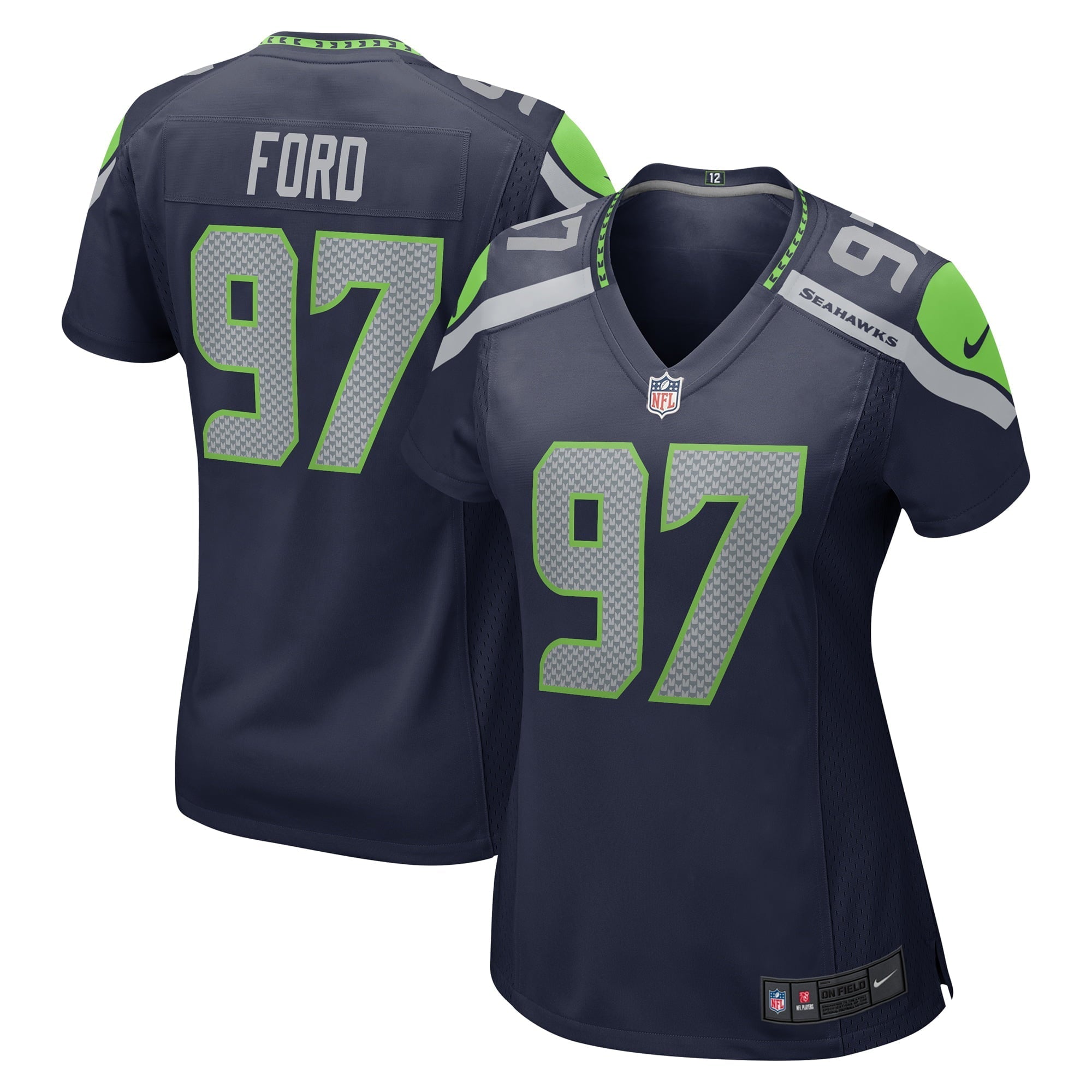 Women's Nike Poona Ford College Navy Seattle Seahawks Game Jersey - PersonalJerseys
