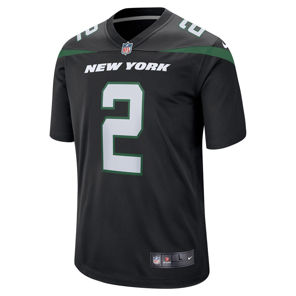 Men's New York Jets Zach Wilson Game Jersey Stealth Black - PersonalJerseys