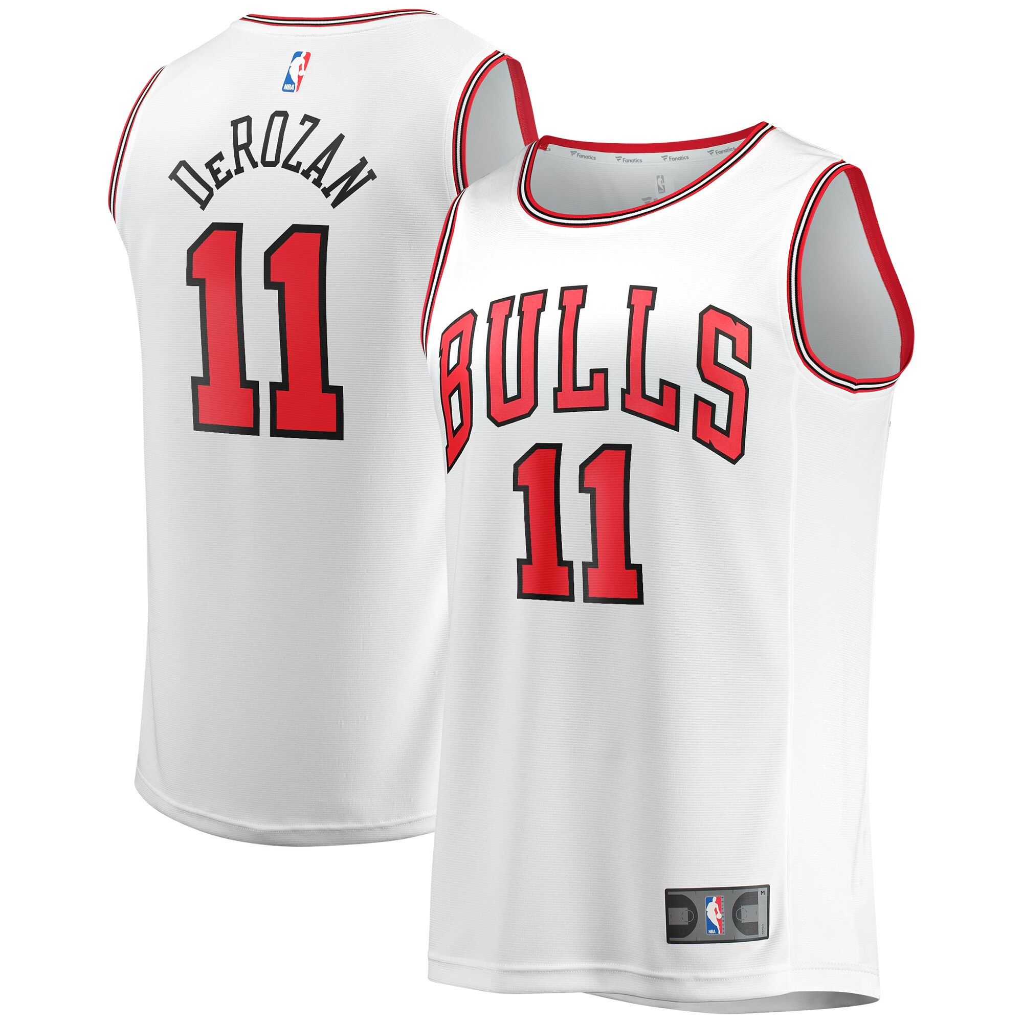 DeMar DeRozan Chicago Bulls Fanatics Branded Fast Break Replica Jersey - Association Edition - White - PersonalJerseys