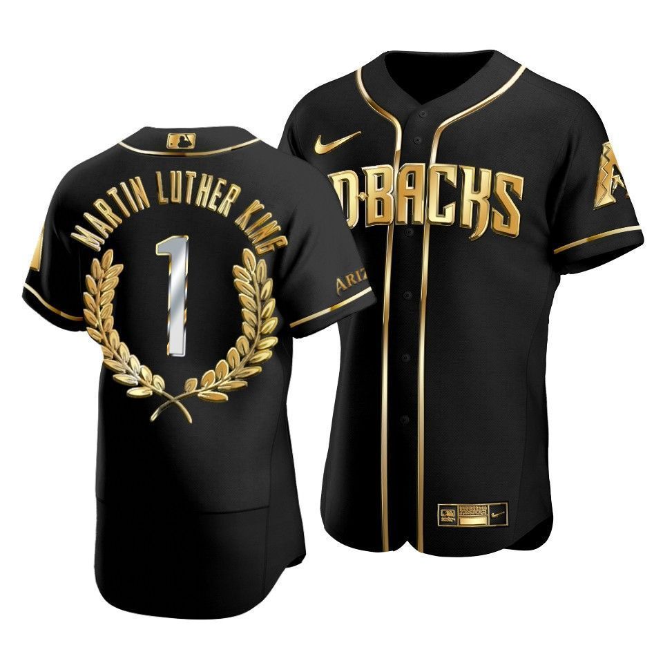 Arizona Diamondbacks Martin Luther King Black Special Golden Edition Jersey - Friend Lounge Store - Shop for All Things Jerseys Sports - PersonalJerseys