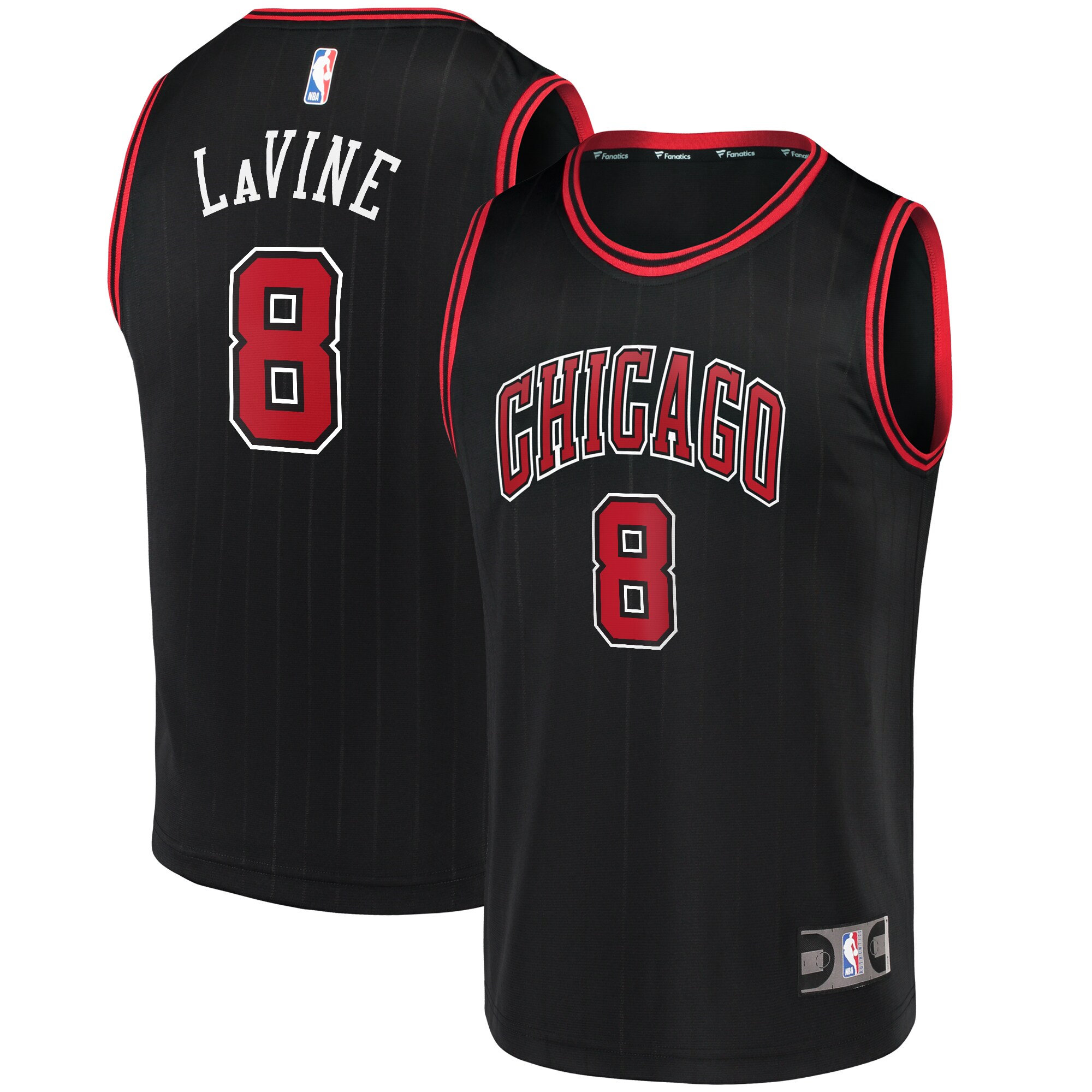 Zach LaVine Chicago Bulls Fanatics Branded Fast Break Team Replica Jersey Black - Statement Edition - PersonalJerseys