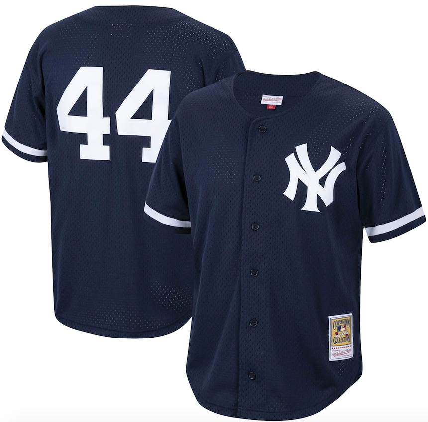 Men's Mitchell & Ness Authentic Replica Reggie Jackson New York Yankees 1997 Mesh Batting Practice Jersey - Sports Wear Jersey - PersonalJerseys
