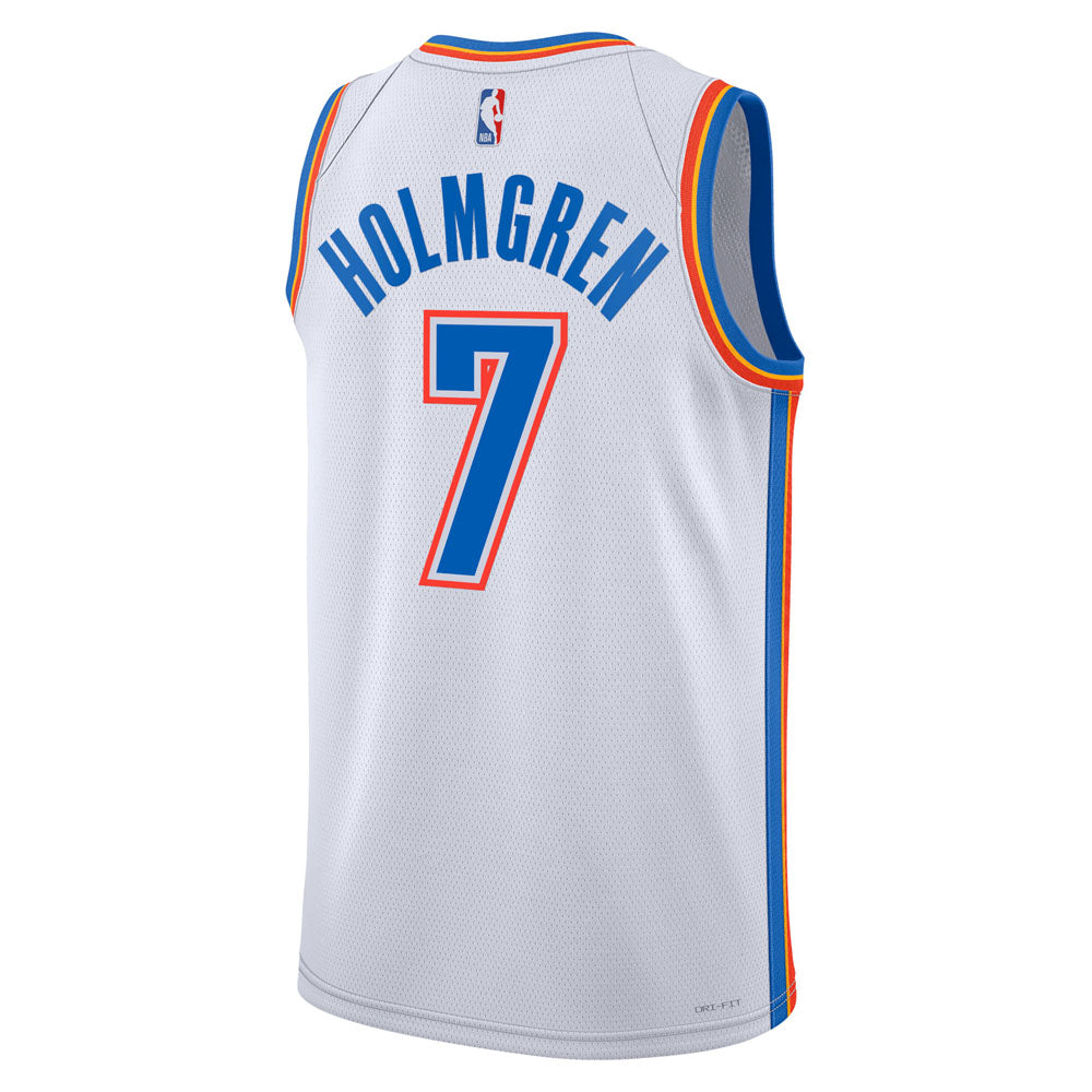 Men's Oklahoma City Thunder Chet Holmgren Association Jersey - White - PersonalJerseys