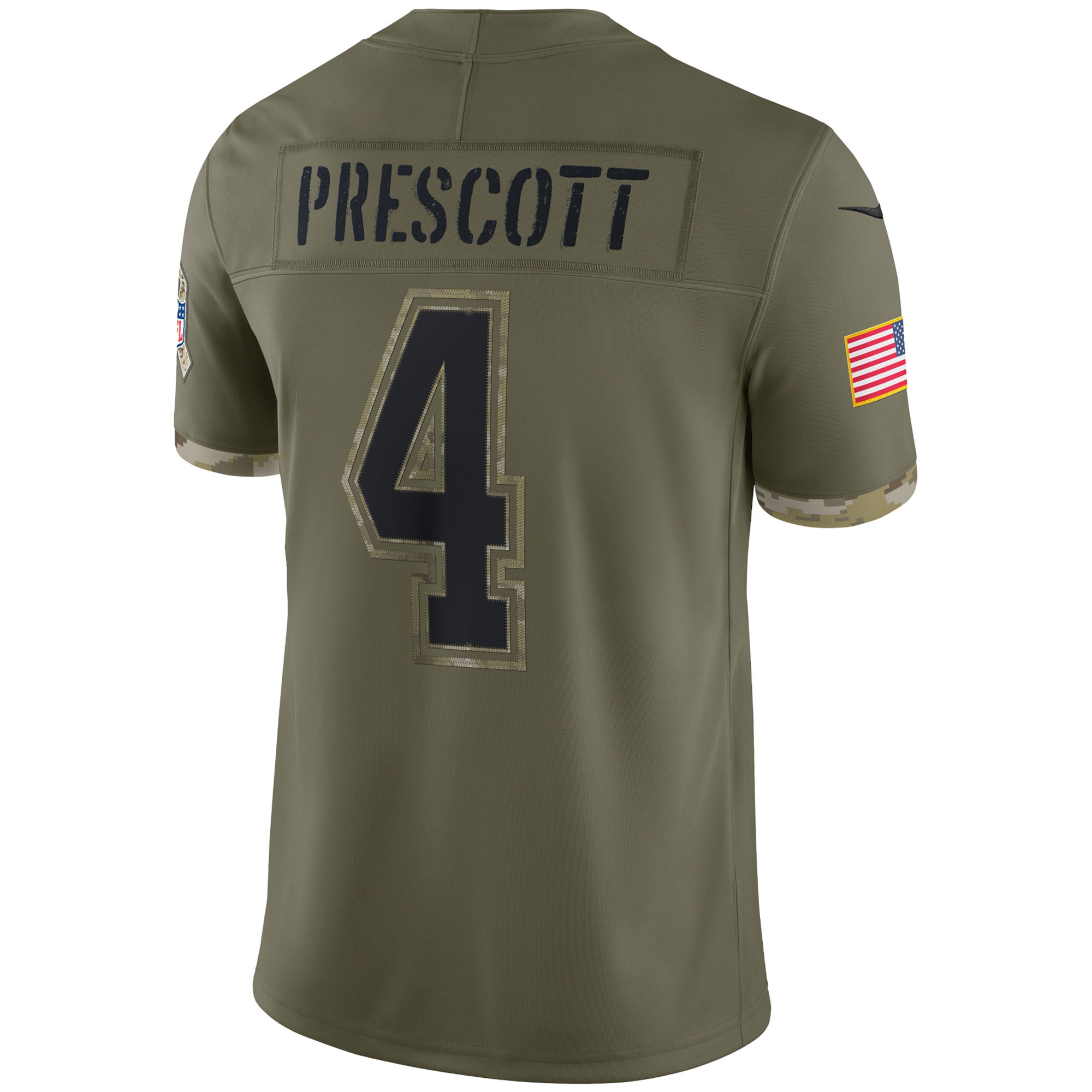 Dak Prescott Dallas Cowboys Nike 2022 Salute To Service Limited Jersey - Olive - PersonalJerseys