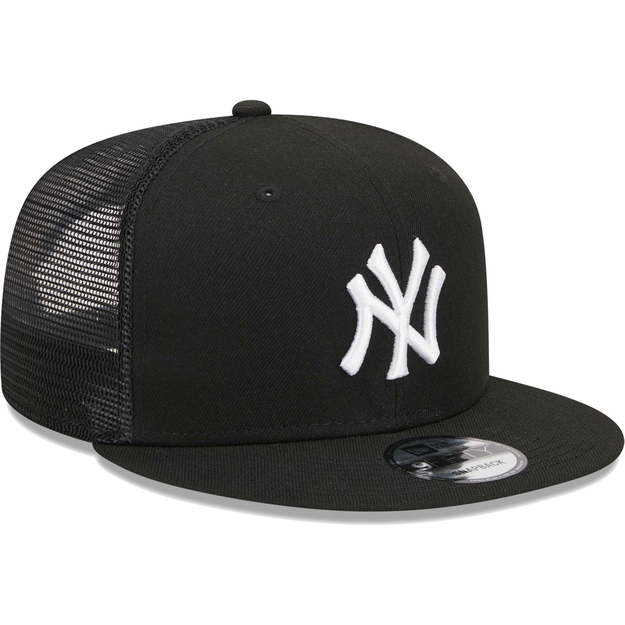 New York Yankees New Era Trucker 9FIFTY Snapback Hat - Black - PersonalJerseys