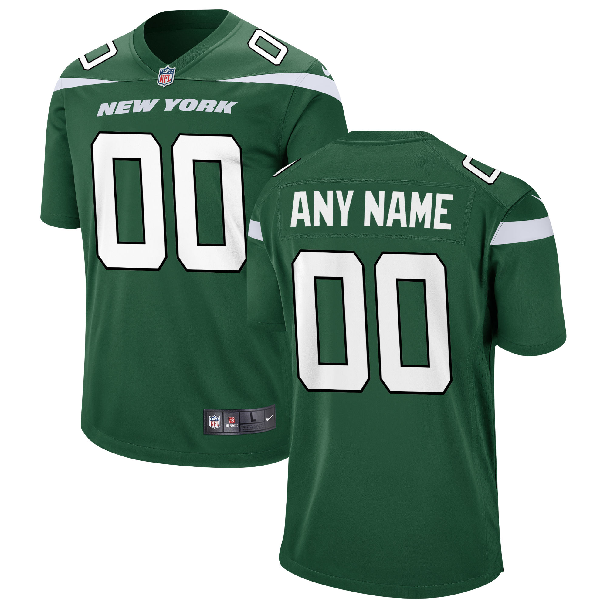New York Jets Nike Youth Custom Game Jersey - Gotham Green - PersonalJerseys
