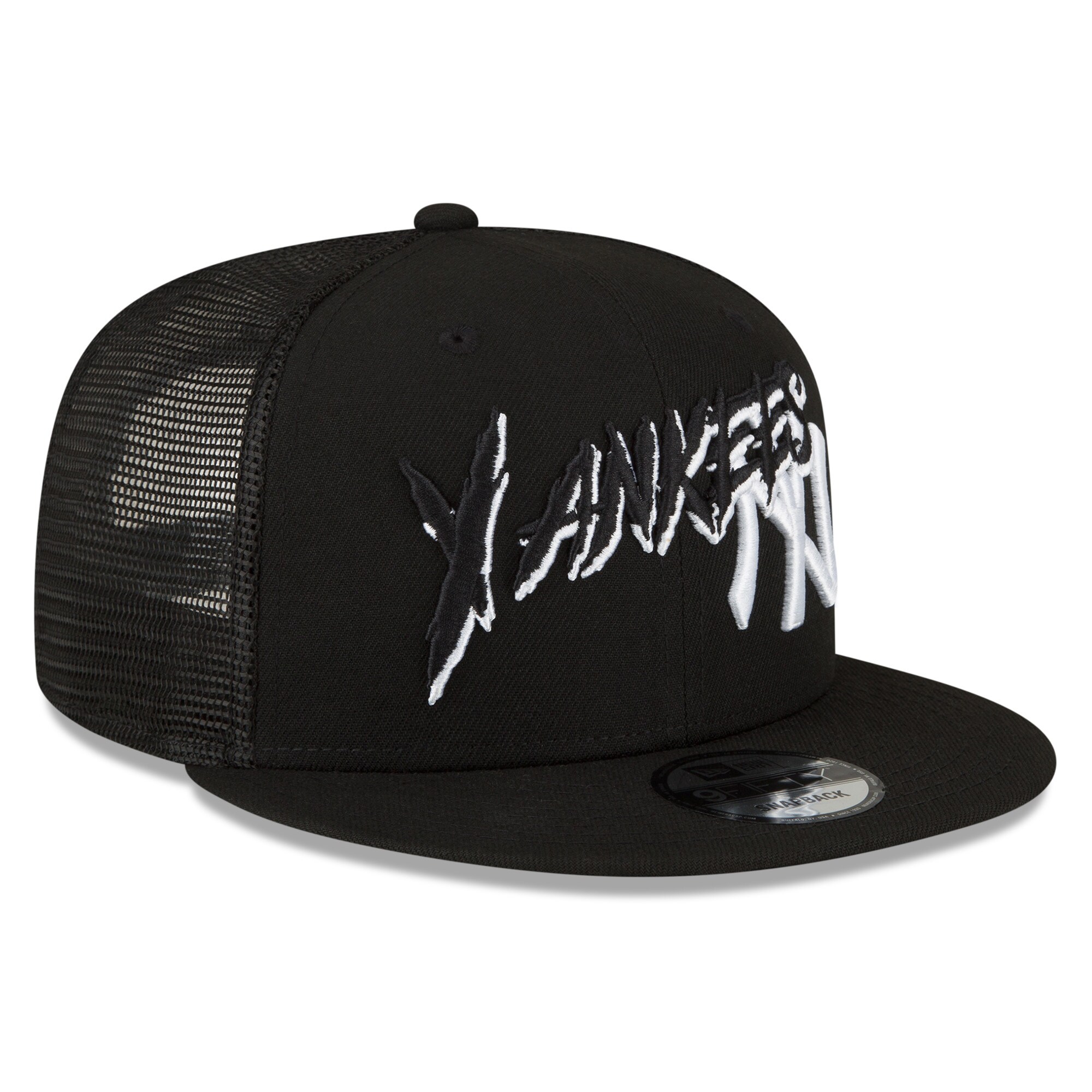 New York Yankees New Era Street Trucker 9FIFTY Snapback Hat - Black - PersonalJerseys